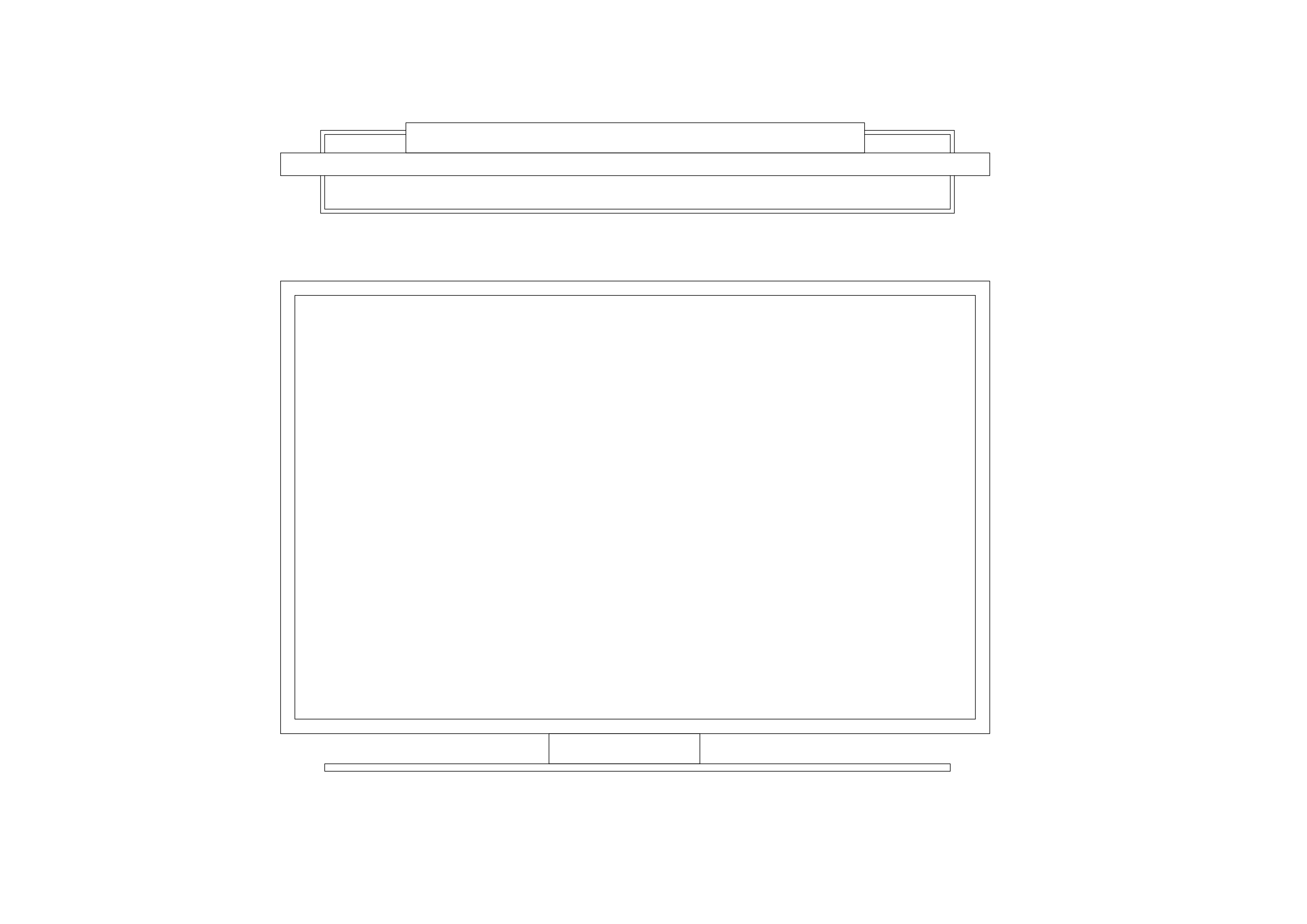 Free TV front & top view CAD Blocks – DWG, DXF, PDF Format