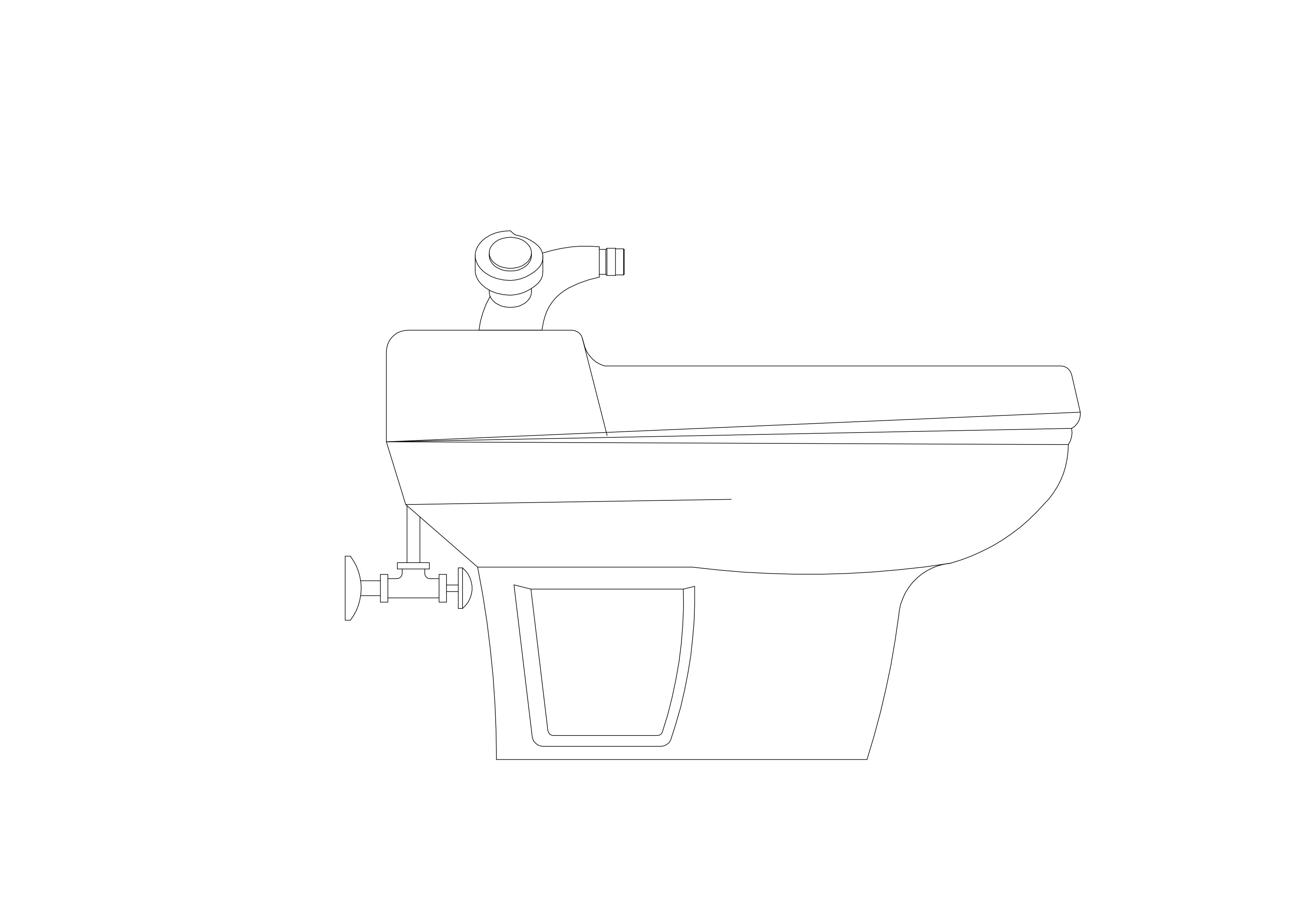 Free Bidet Elevation CAD Block – DWG, DXF, PDF Format