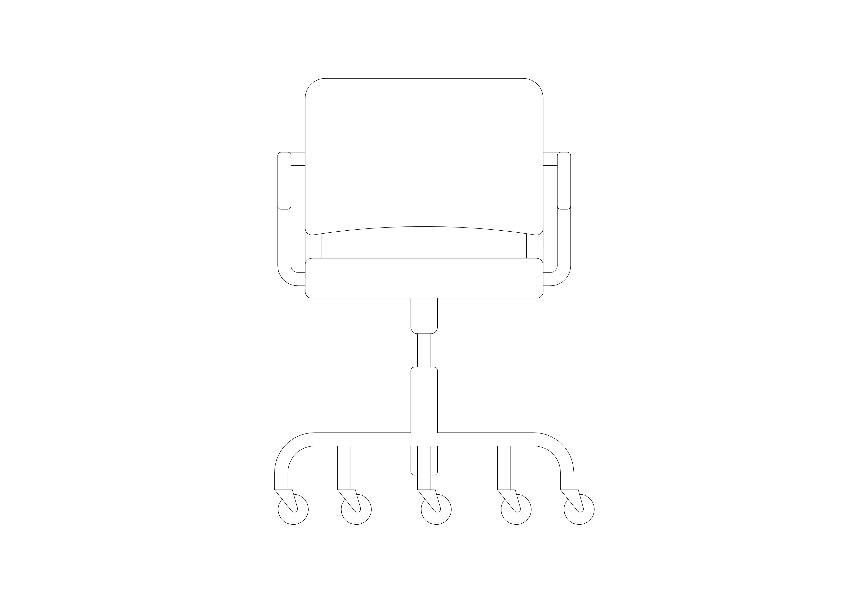 Free Chair Elevation CAD Block – DWG, DXF, PDF Format