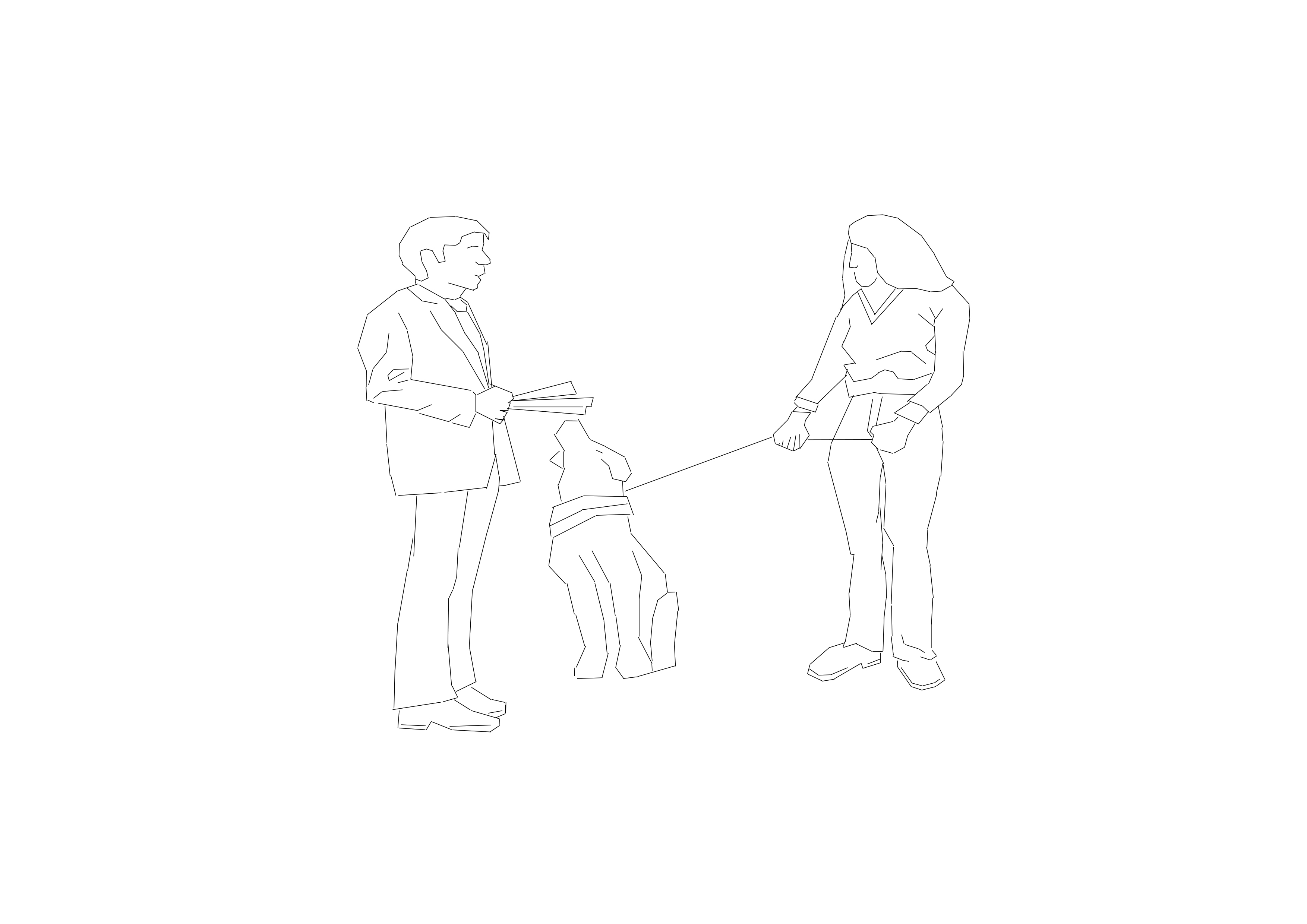 Free People Standing Elevation CAD Block – DWG, DXF, PDF Format