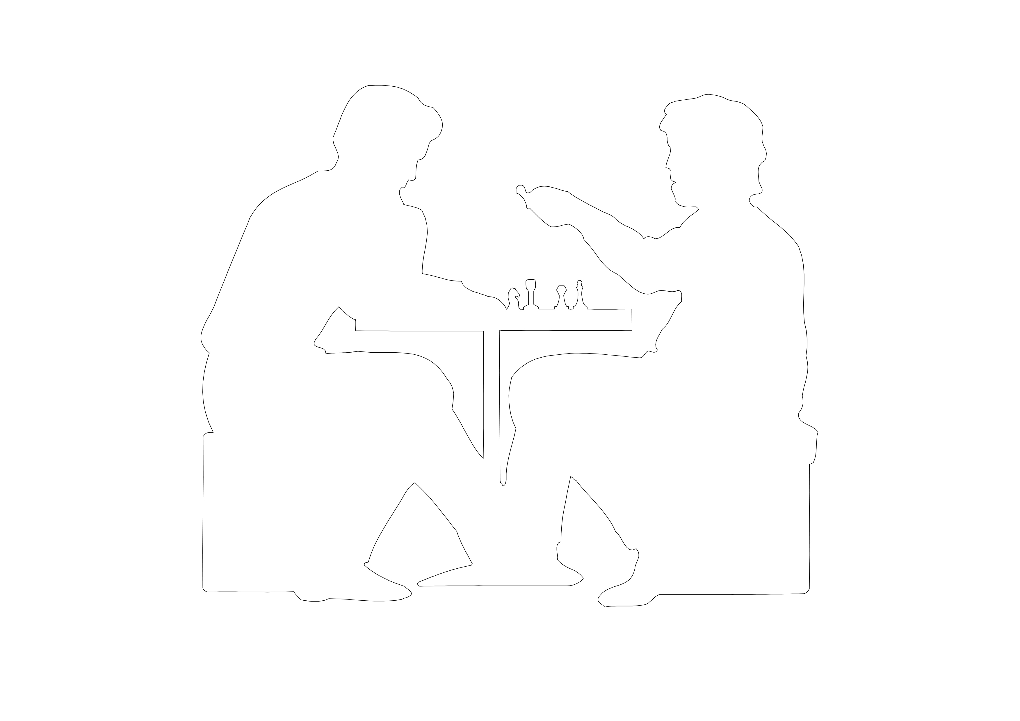 Free People Sitting Elevation CAD Block – DWG, DXF, PDF Format