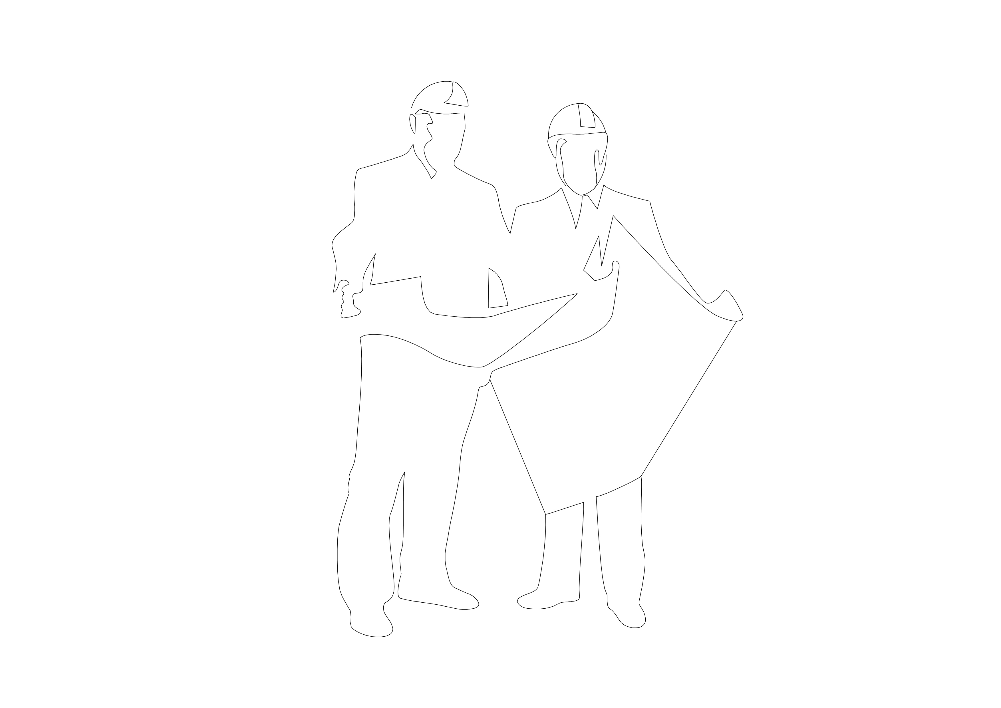 Free People Standing Elevation CAD Block – DWG, DXF, PDF Format