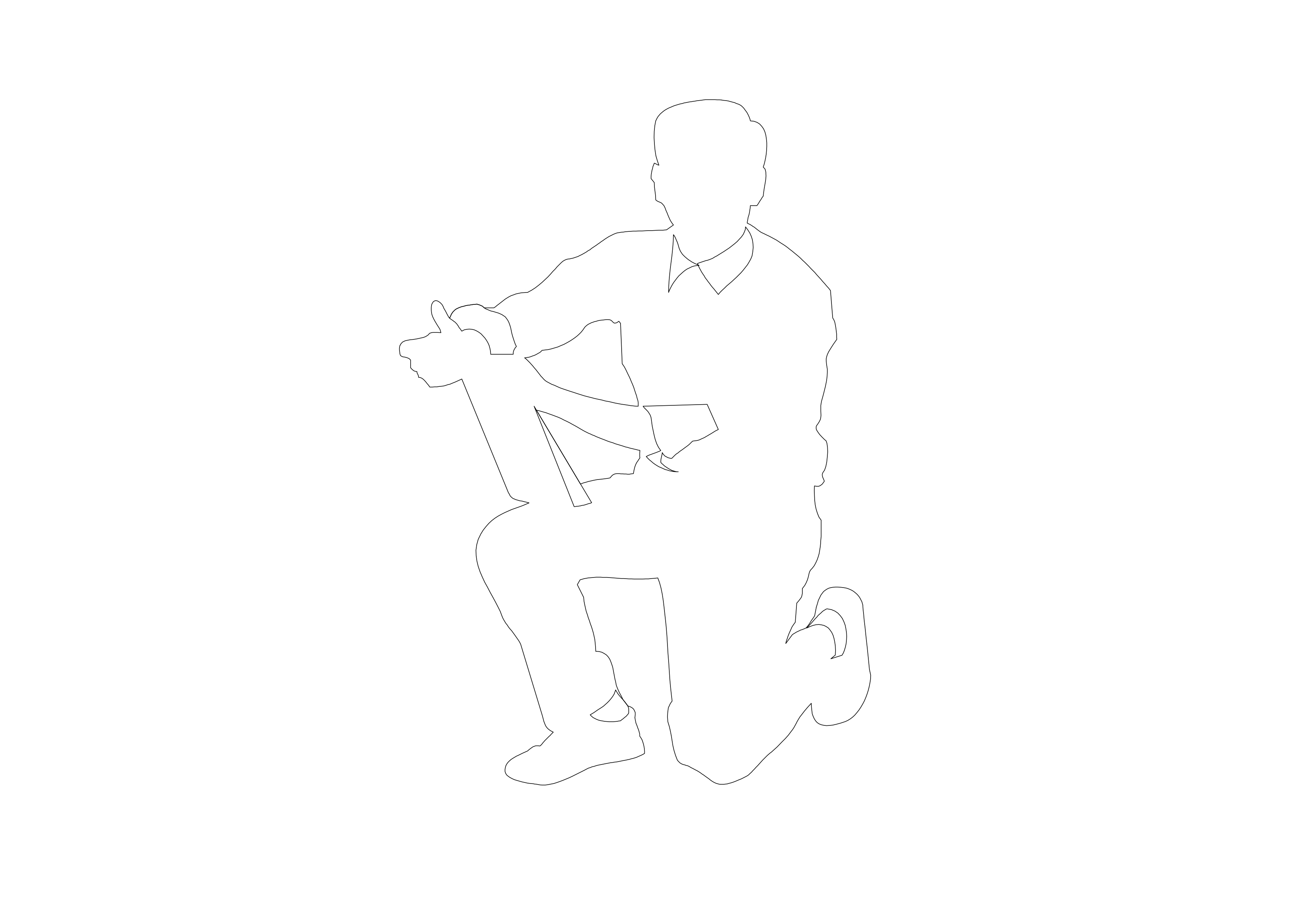 Free Person Sitting Elevation CAD Block – DWG, DXF, PDF Format