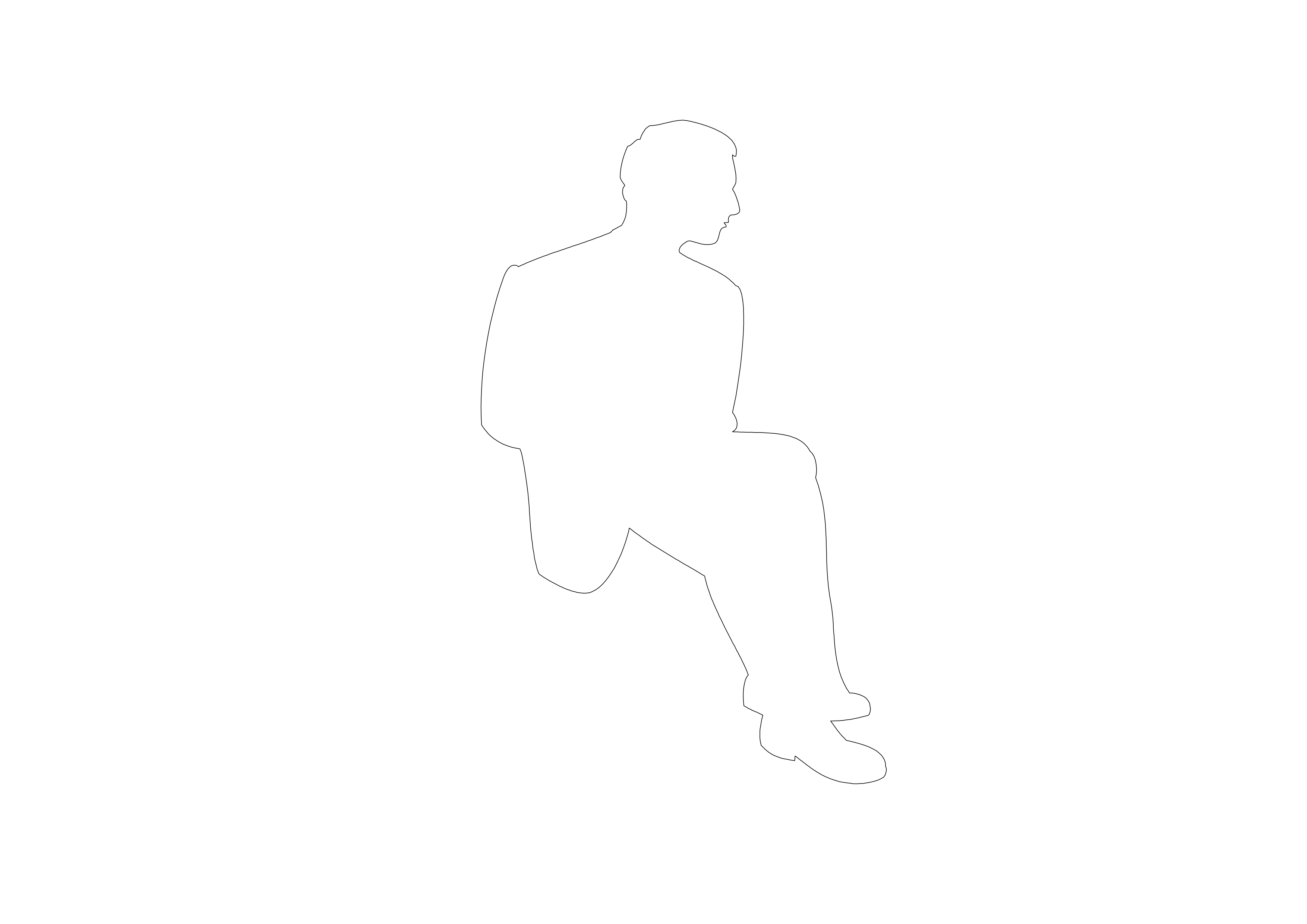 Free Person Sitting Elevation CAD Block – DWG, DXF, PDF Format