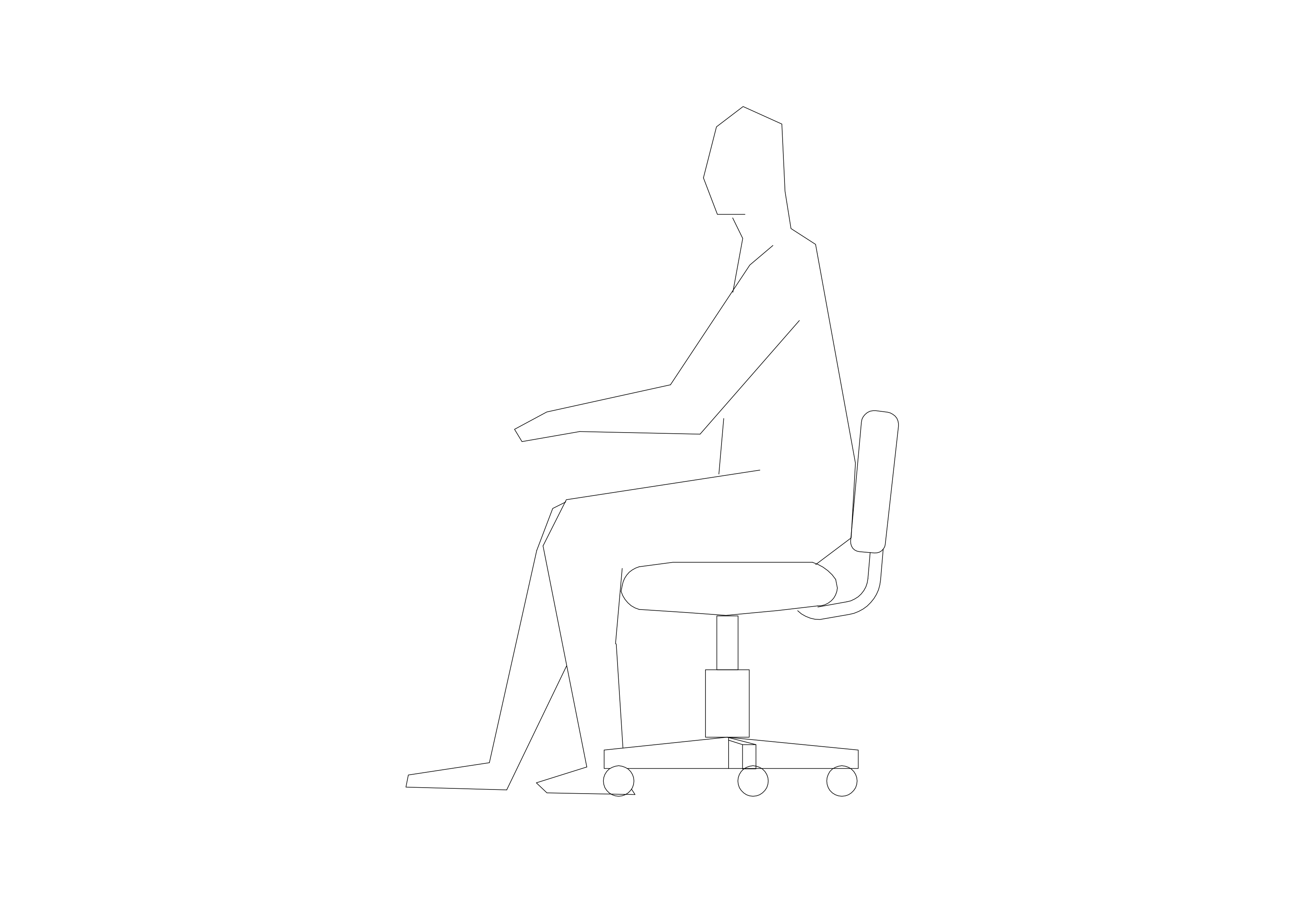 Free Person Sitting Elevation CAD Block – DWG, DXF, PDF Format