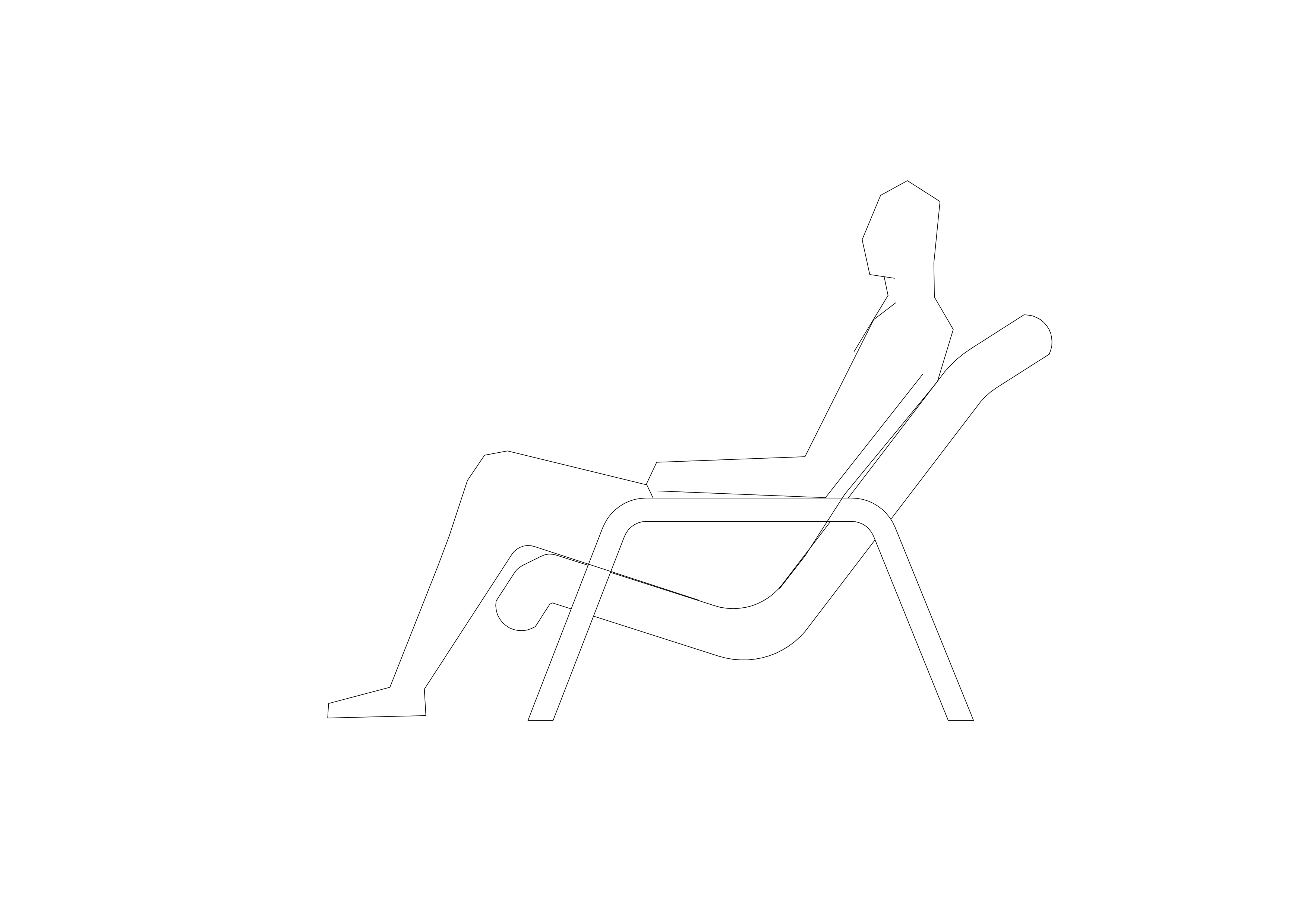 Free Person Sitting Elevation CAD Block – DWG, DXF, PDF Format