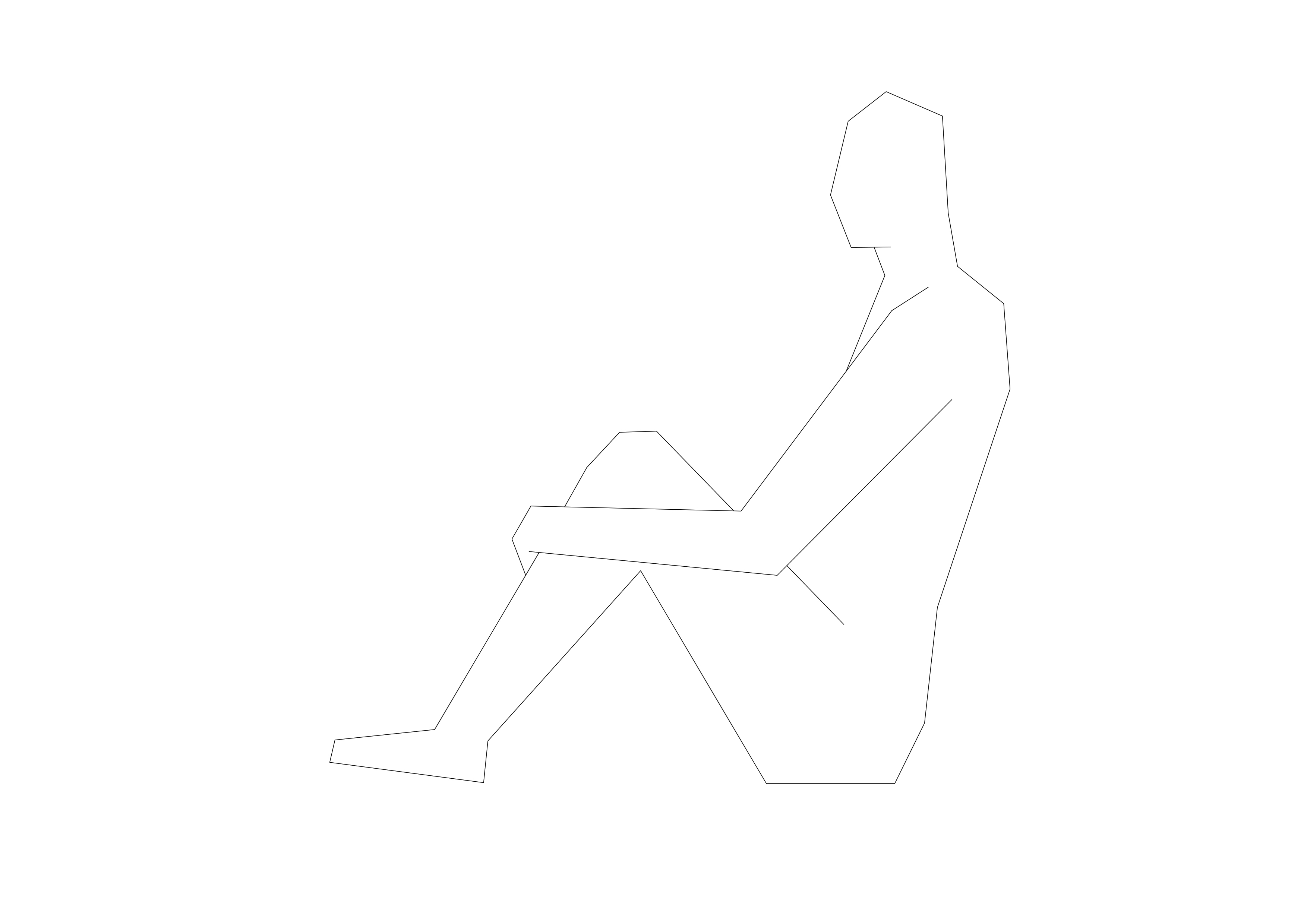 Free Person Sitting Elevation CAD Block – DWG, DXF, PDF Format