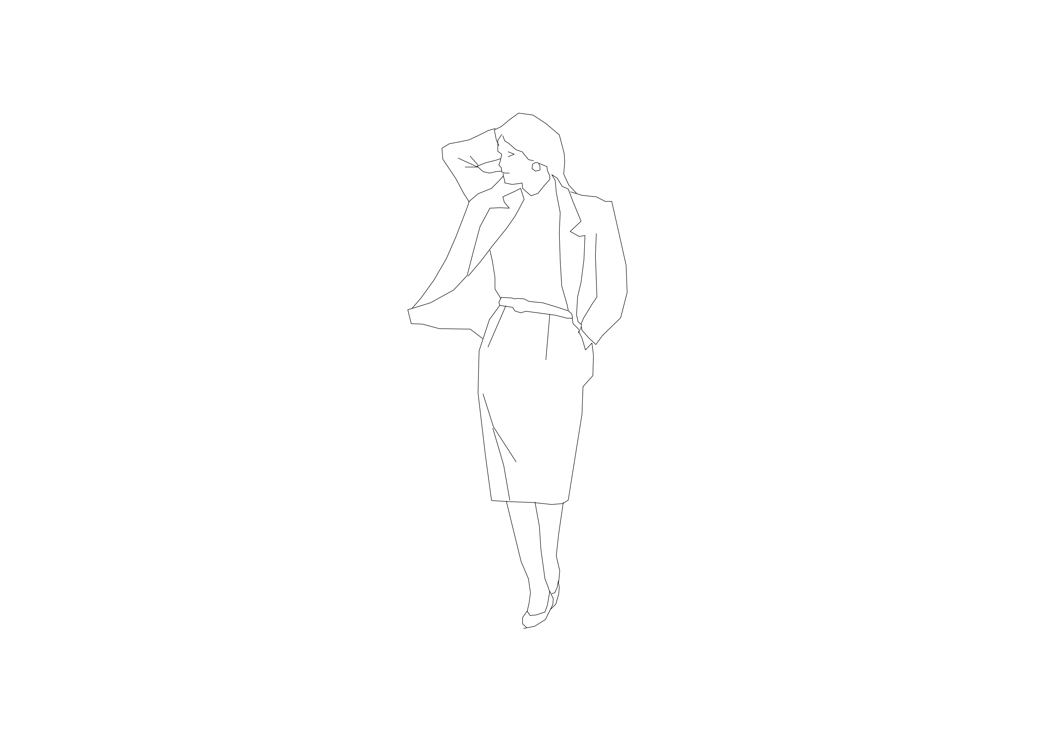 Free Person Standing Elevation CAD Block – DWG, DXF, PDF Format