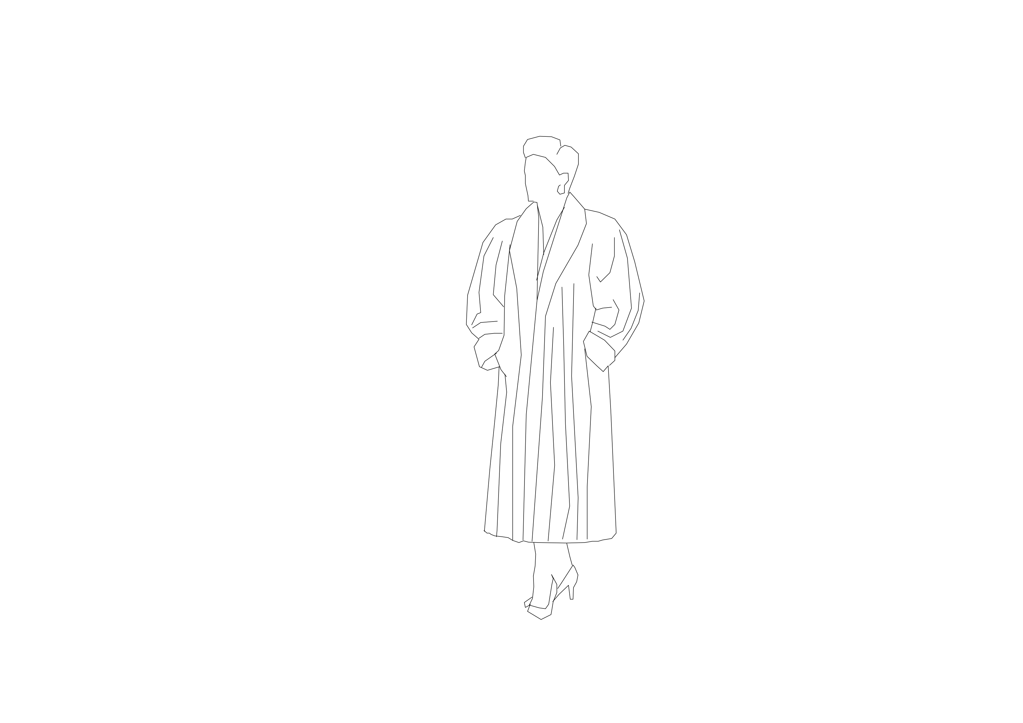 Free Person Standing Elevation CAD Block – DWG, DXF, PDF Format