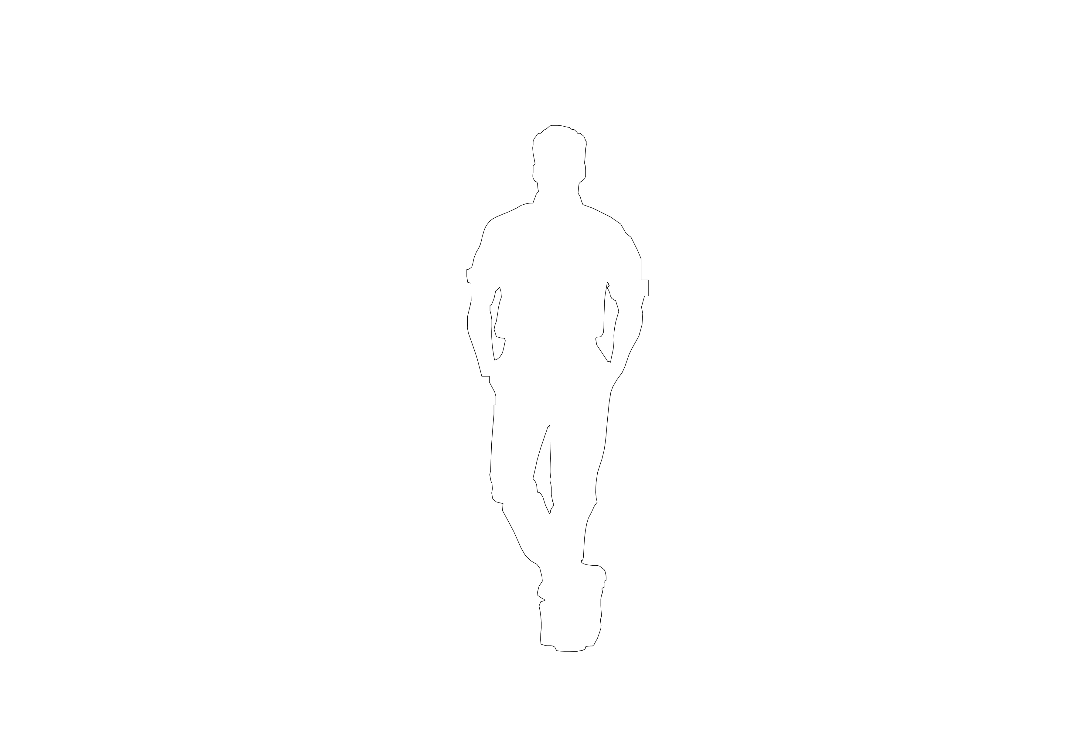 Free Person Standing Elevation CAD Block – DWG, DXF, PDF Format