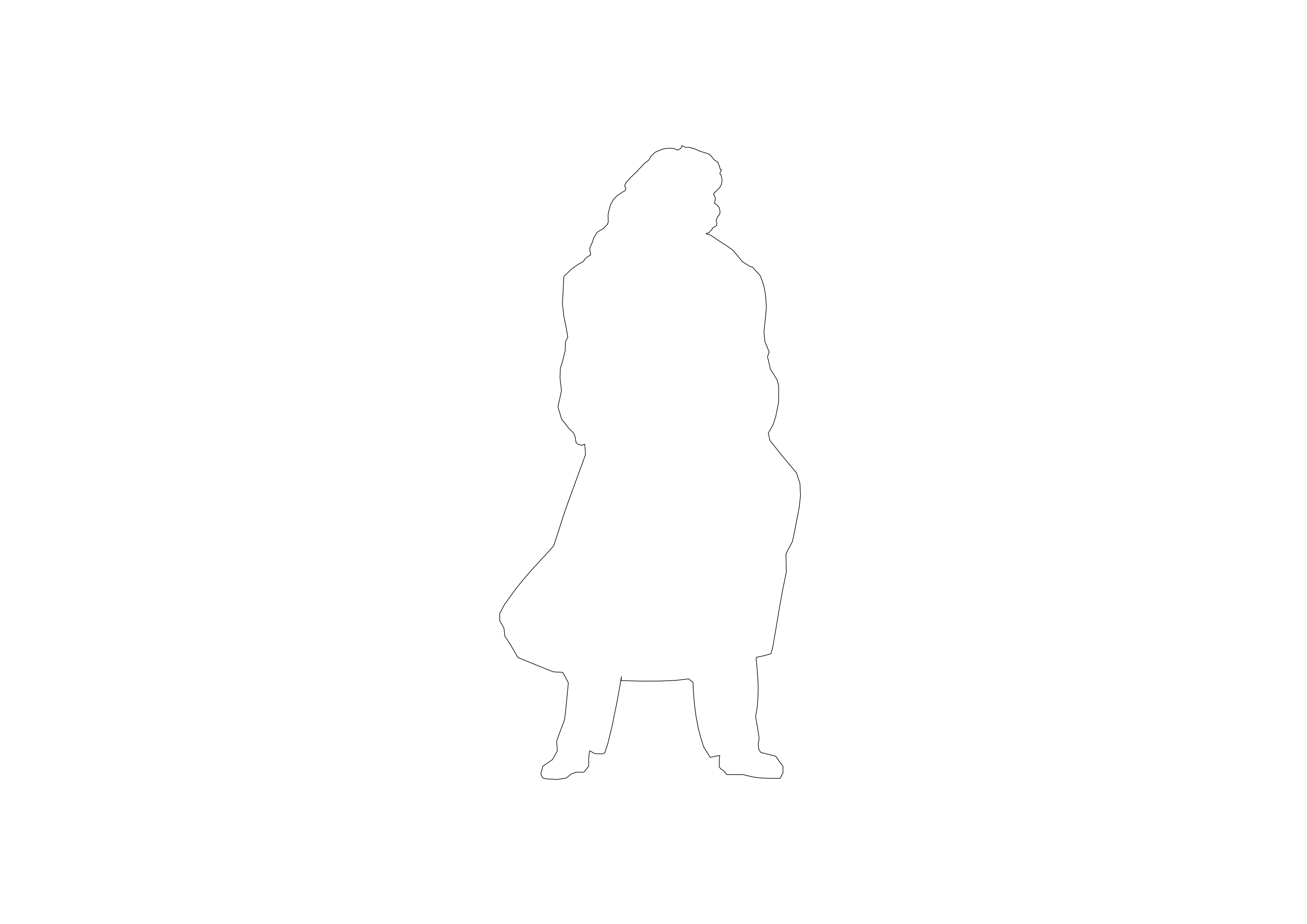 Free Person Standing Elevation CAD Block – DWG, DXF, PDF Format