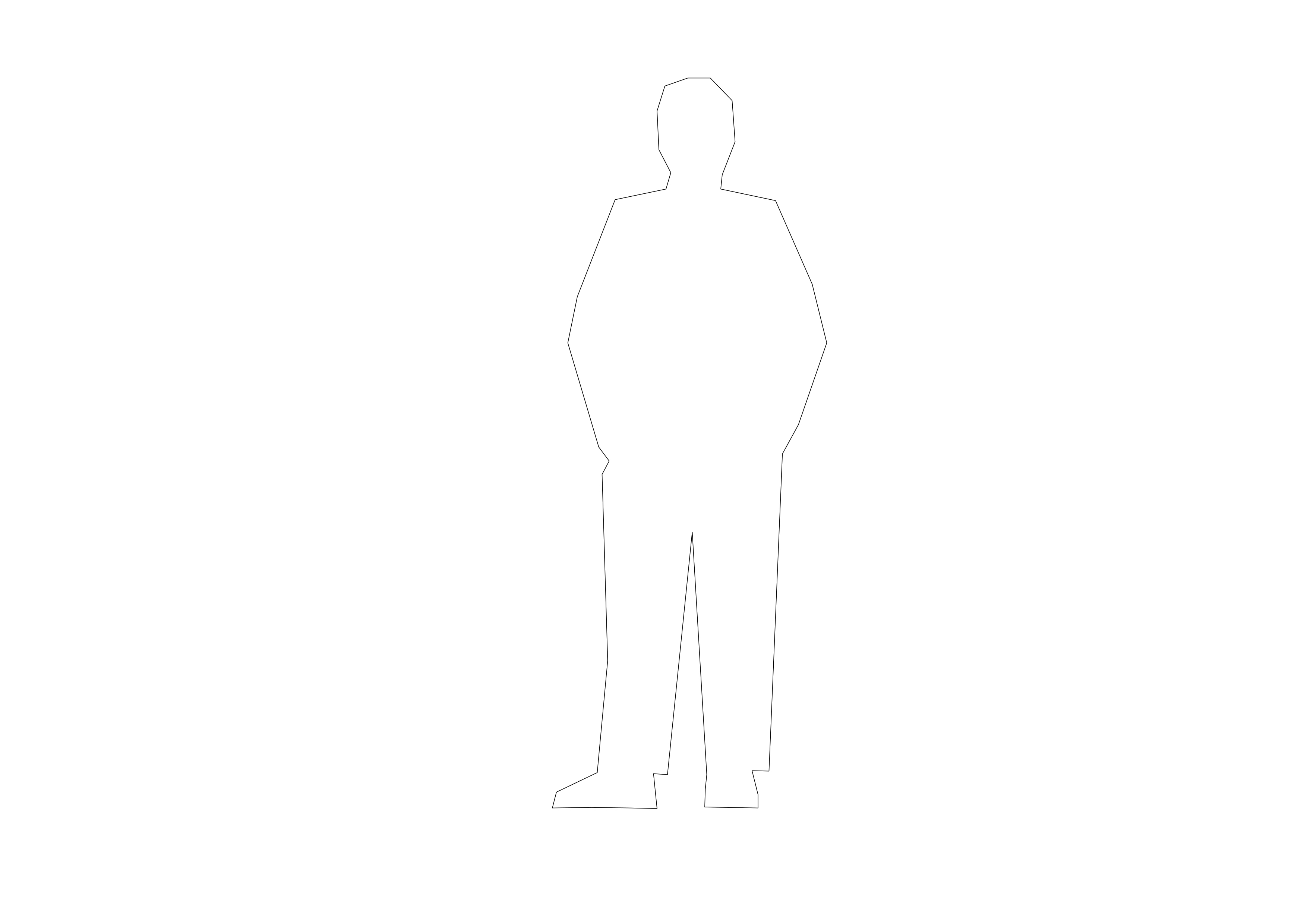 Free Person Standing Elevation CAD Block – DWG, DXF, PDF Format