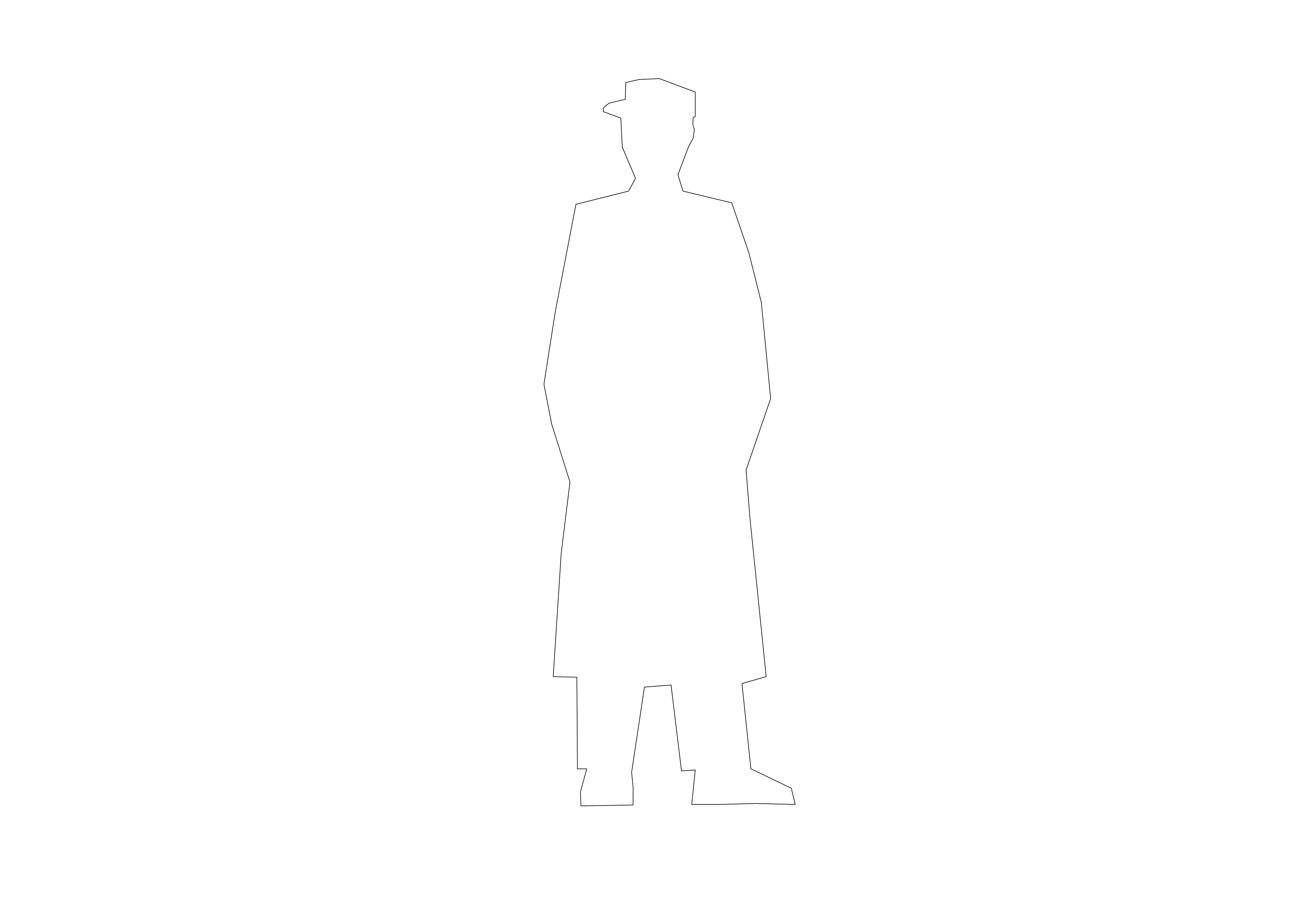 Free Person Standing Elevation CAD Block – DWG, DXF, PDF Format