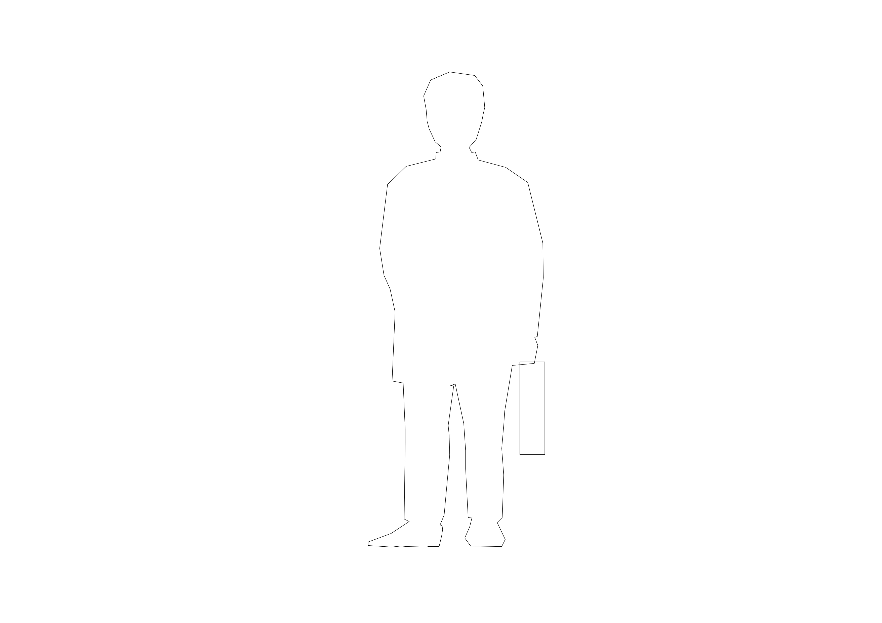 Free Person Standing Elevation CAD Block – DWG, DXF, PDF Format