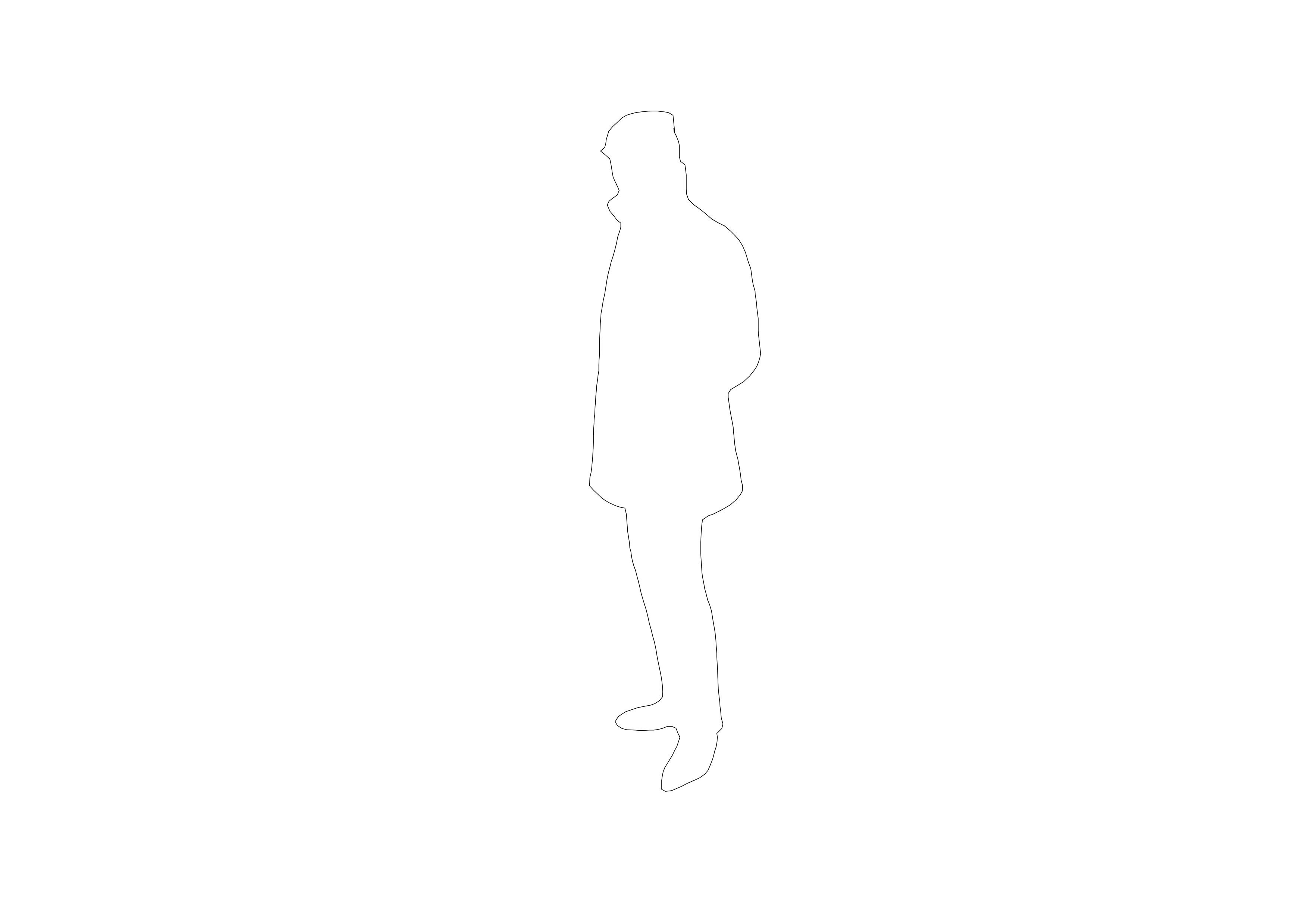 Free Person Standing Elevation CAD Block – DWG, DXF, PDF Format