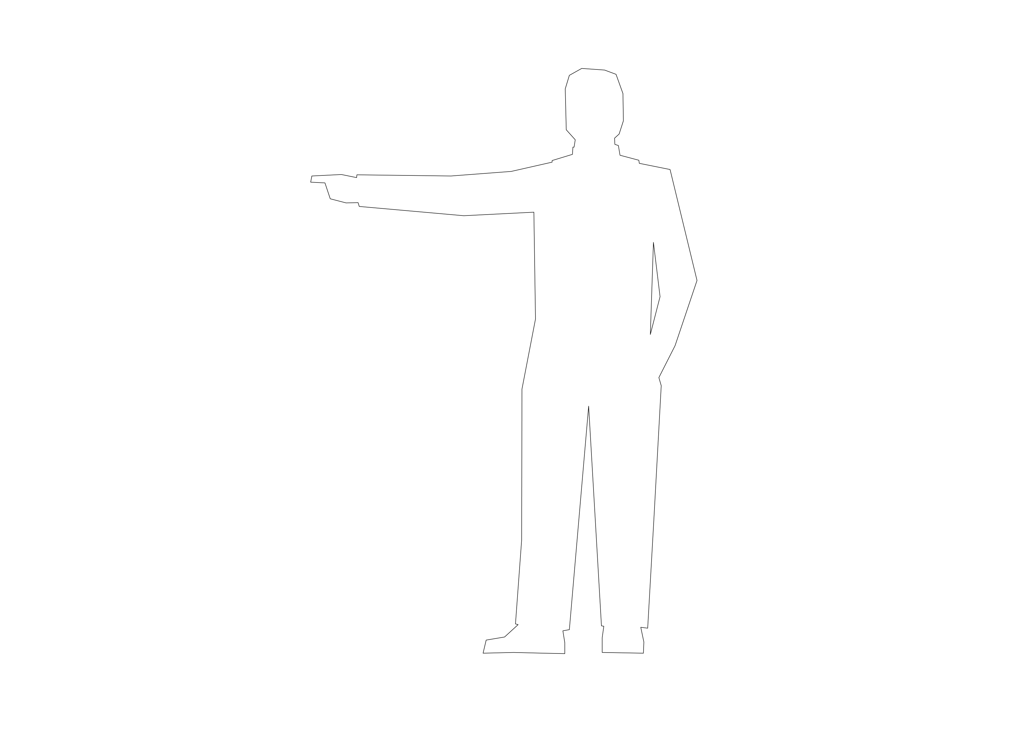 Free Person Standing Elevation CAD Block – DWG, DXF, PDF Format