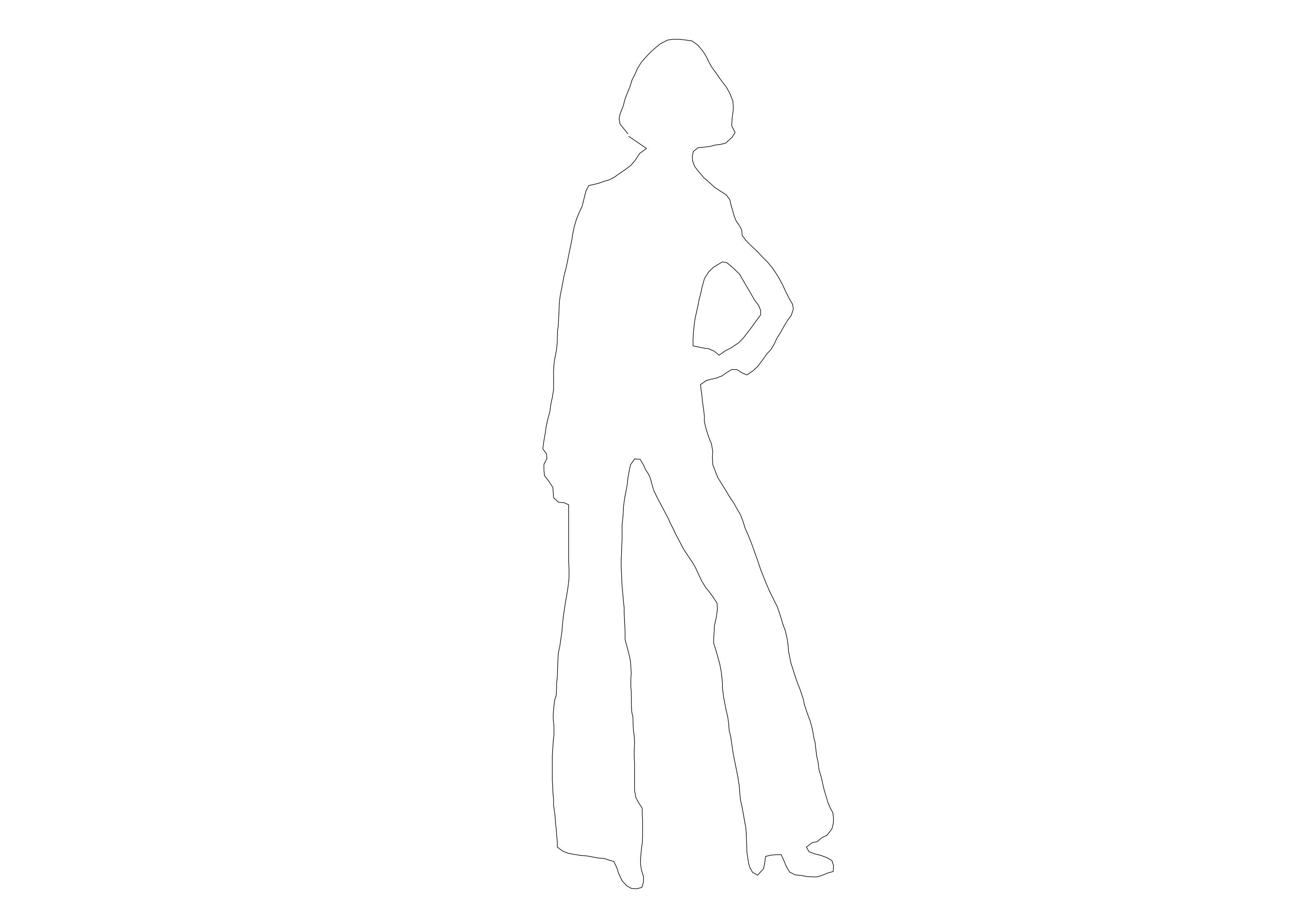 Free Person Standing Elevation CAD Block – DWG, DXF, PDF Format