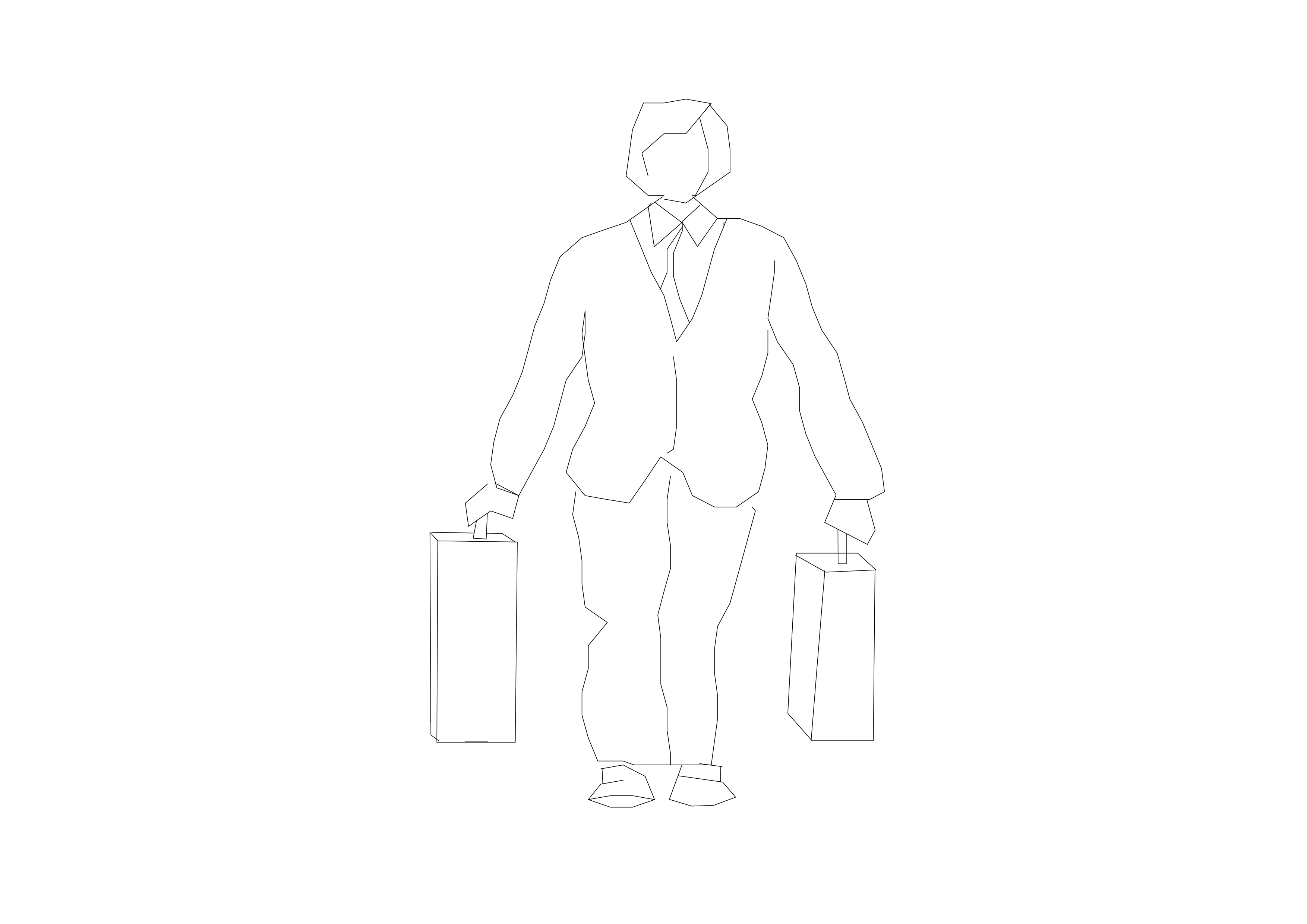 Free Person Walking Elevation CAD Block – DWG, DXF, PDF Format