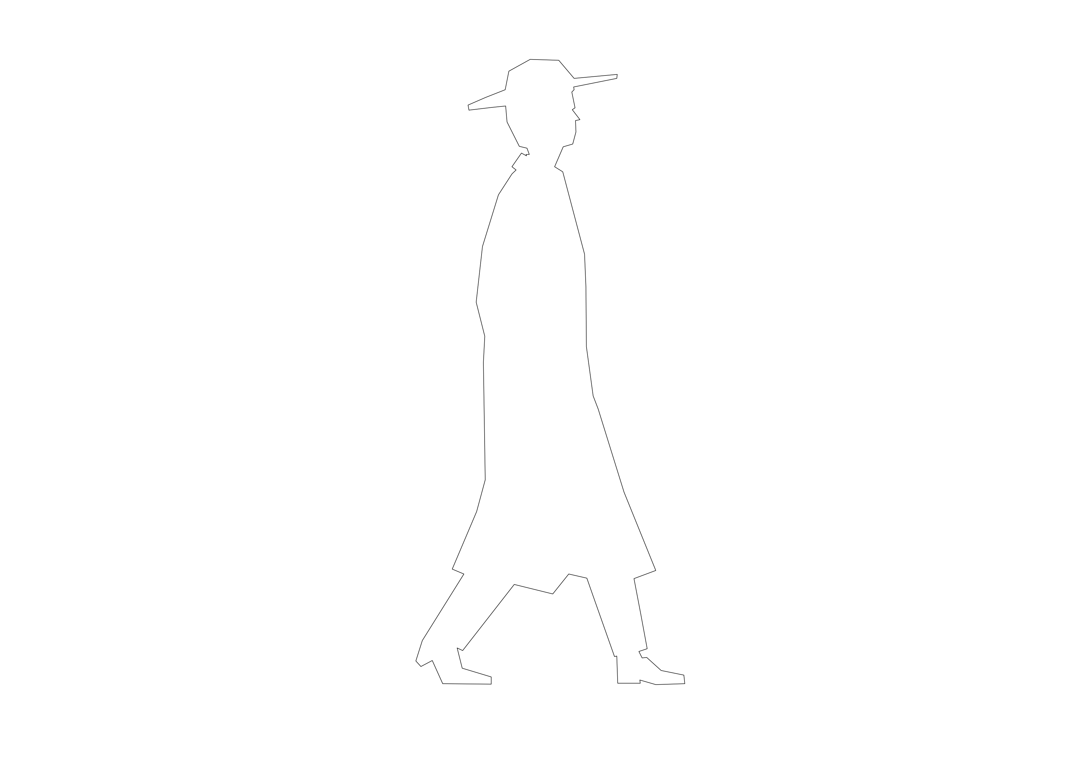 Free Person Walking Elevation CAD Block – DWG, DXF, PDF Format