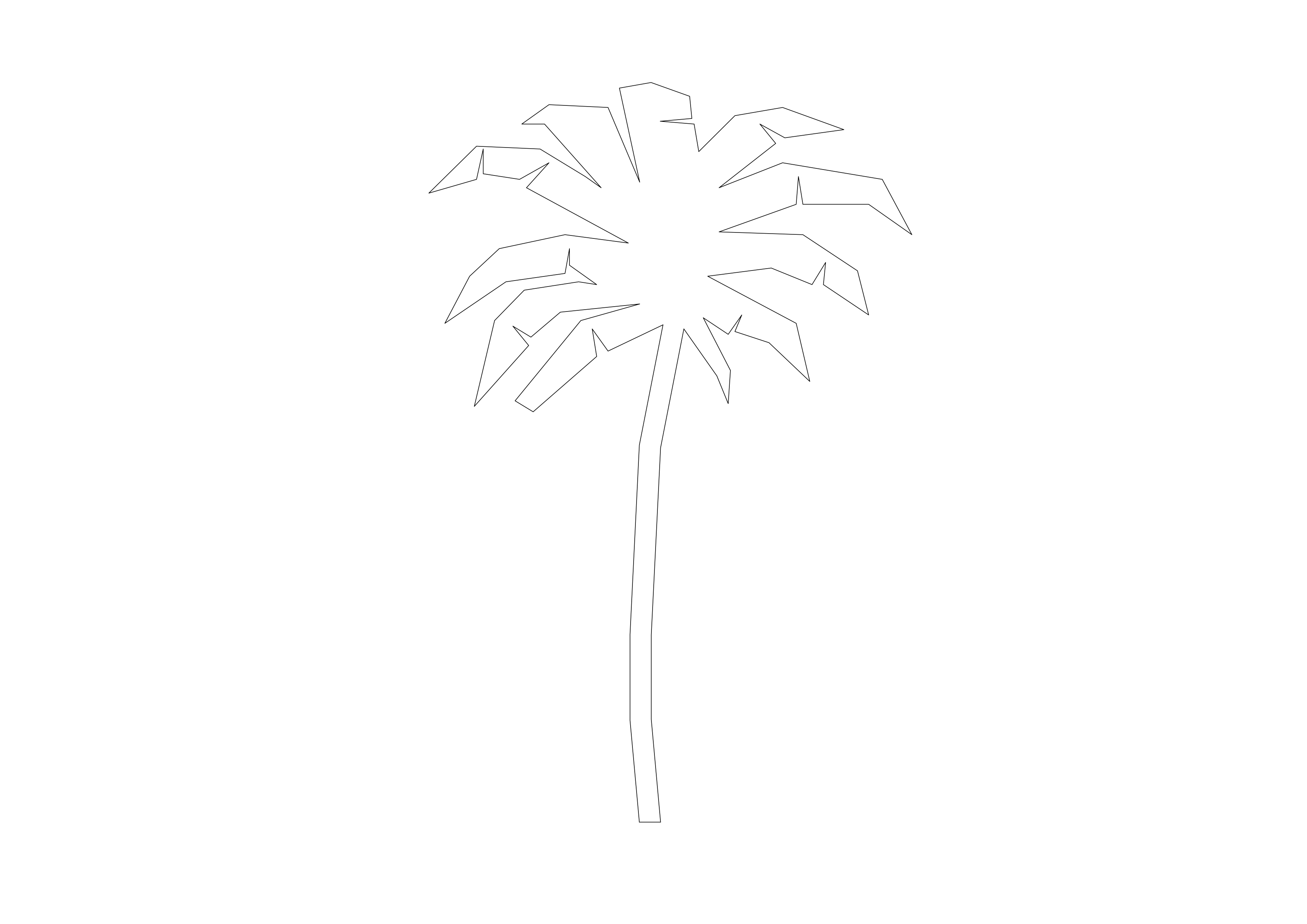 Free Palm Tree Elevation CAD Block – DWG, DXF, PDF Format
