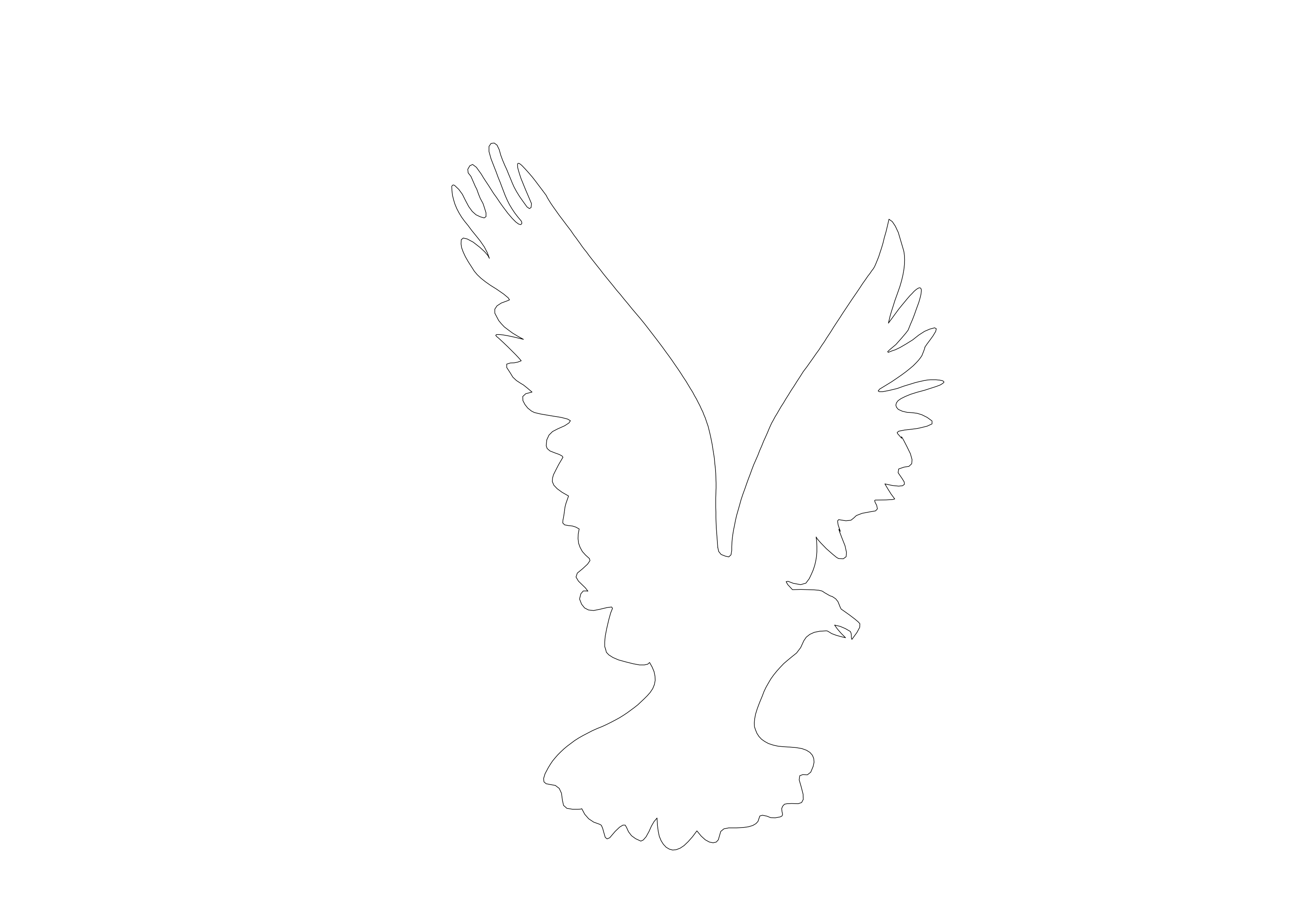 Free Bird CAD Block – DWG, DXF, PDF Format