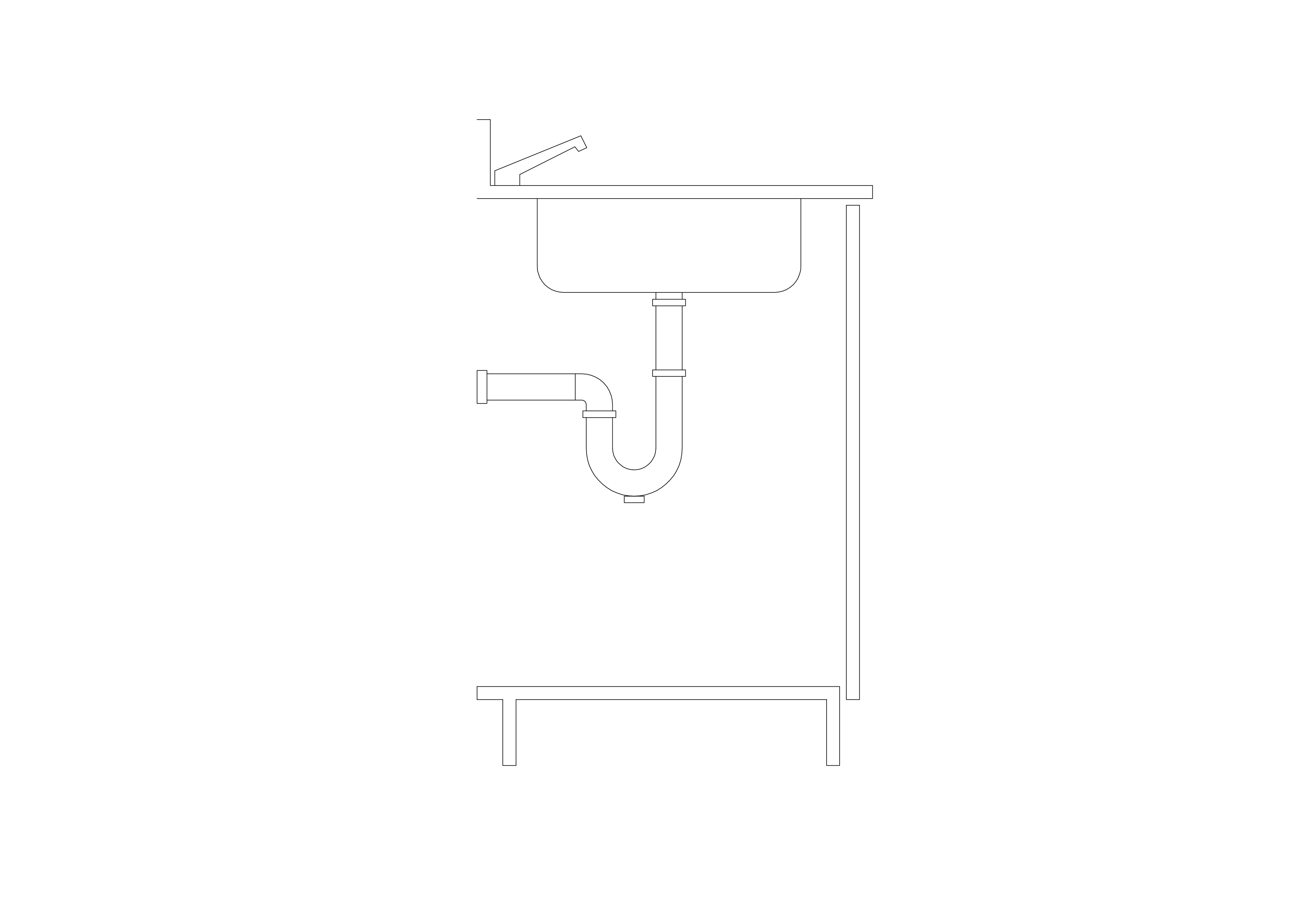 Free Sink Elevation CAD Block – DWG, DXF, PDF Format