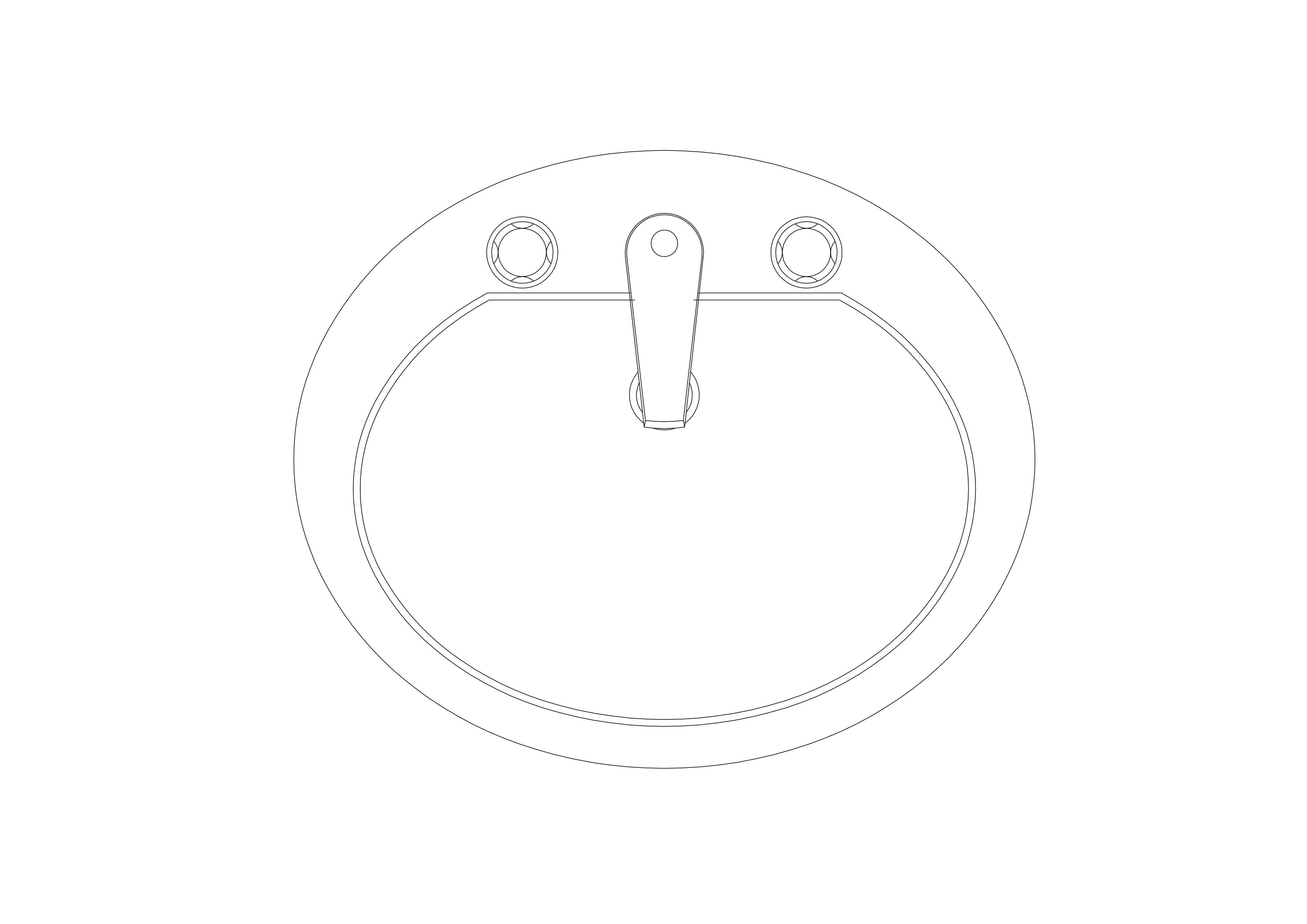 Free Sink Top View CAD Block – DWG, DXF, PDF Format