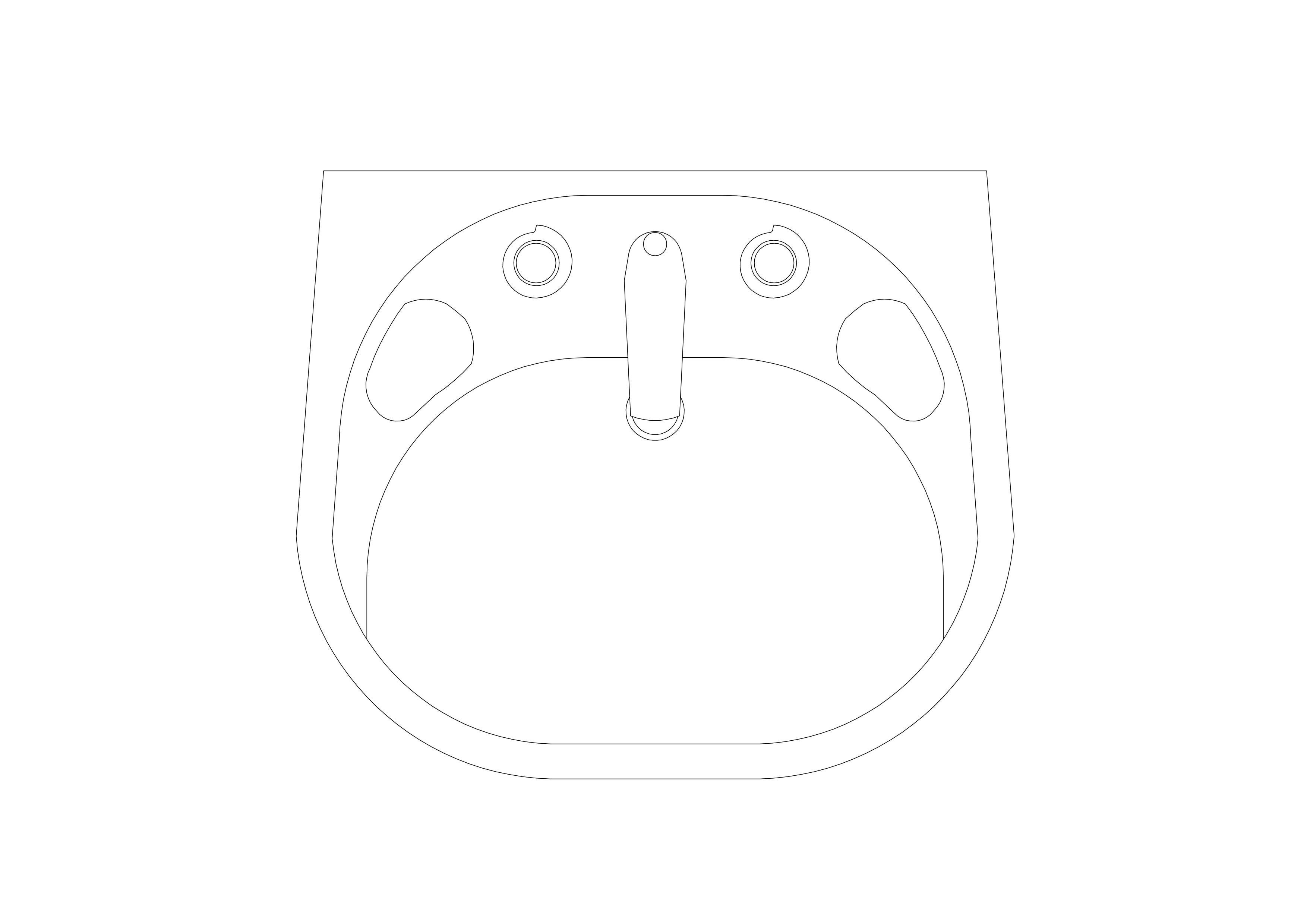 Free Sink Top View CAD Block – DWG, DXF, PDF Format