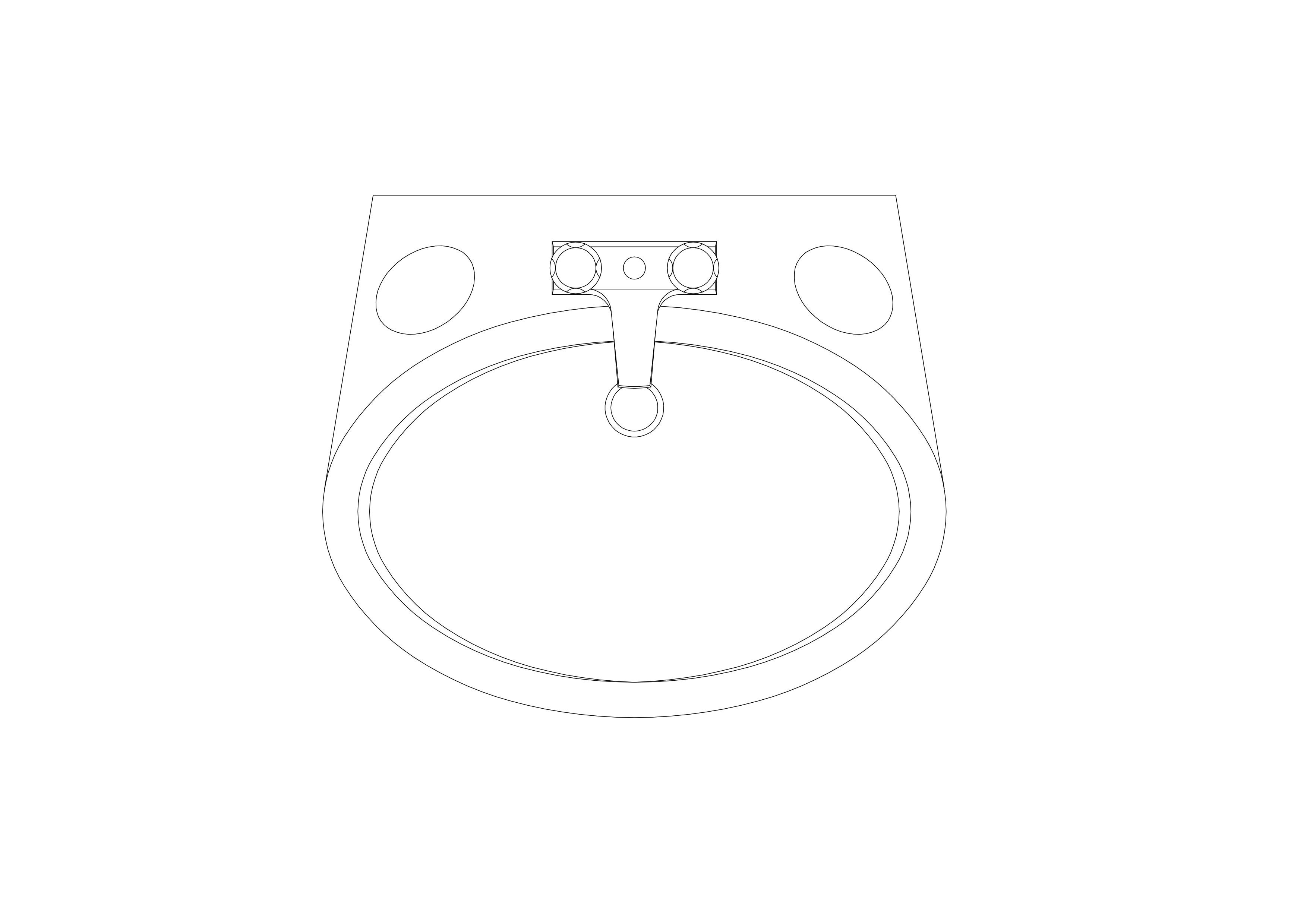 Free Sink Top View CAD Block – DWG, DXF, PDF Format
