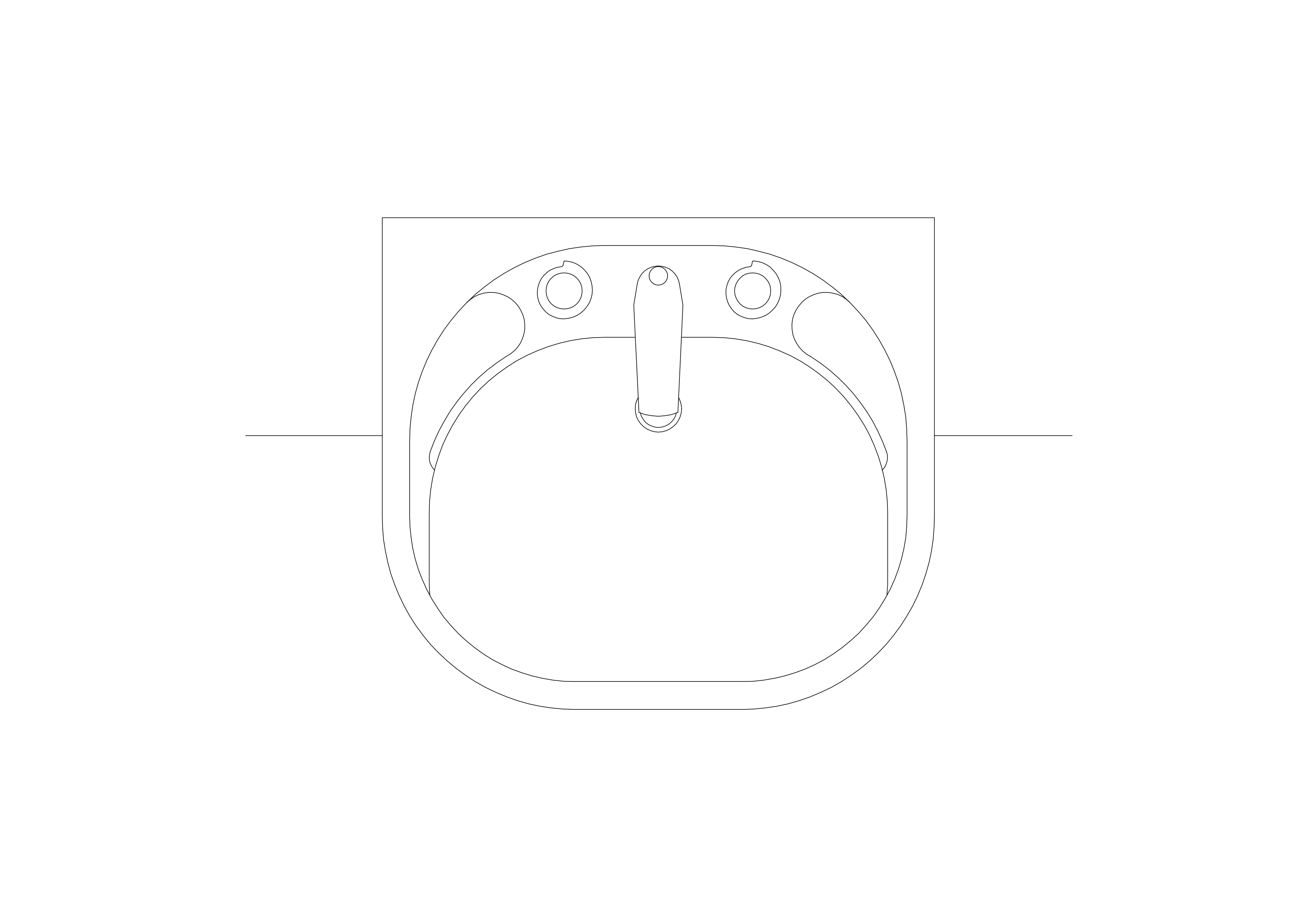 Free Sink Top View CAD Block – DWG, DXF, PDF Format