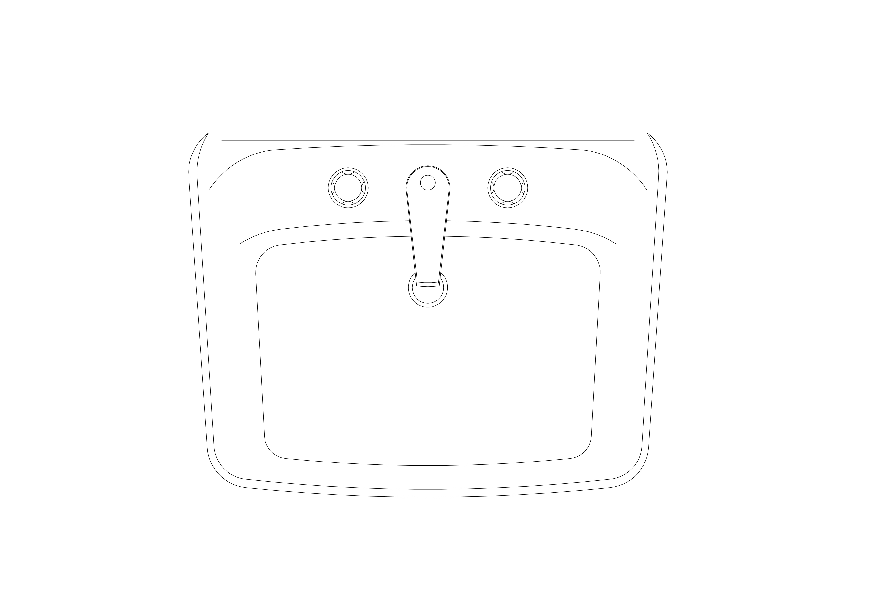 Free Sink Top View CAD Block – DWG, DXF, PDF Format