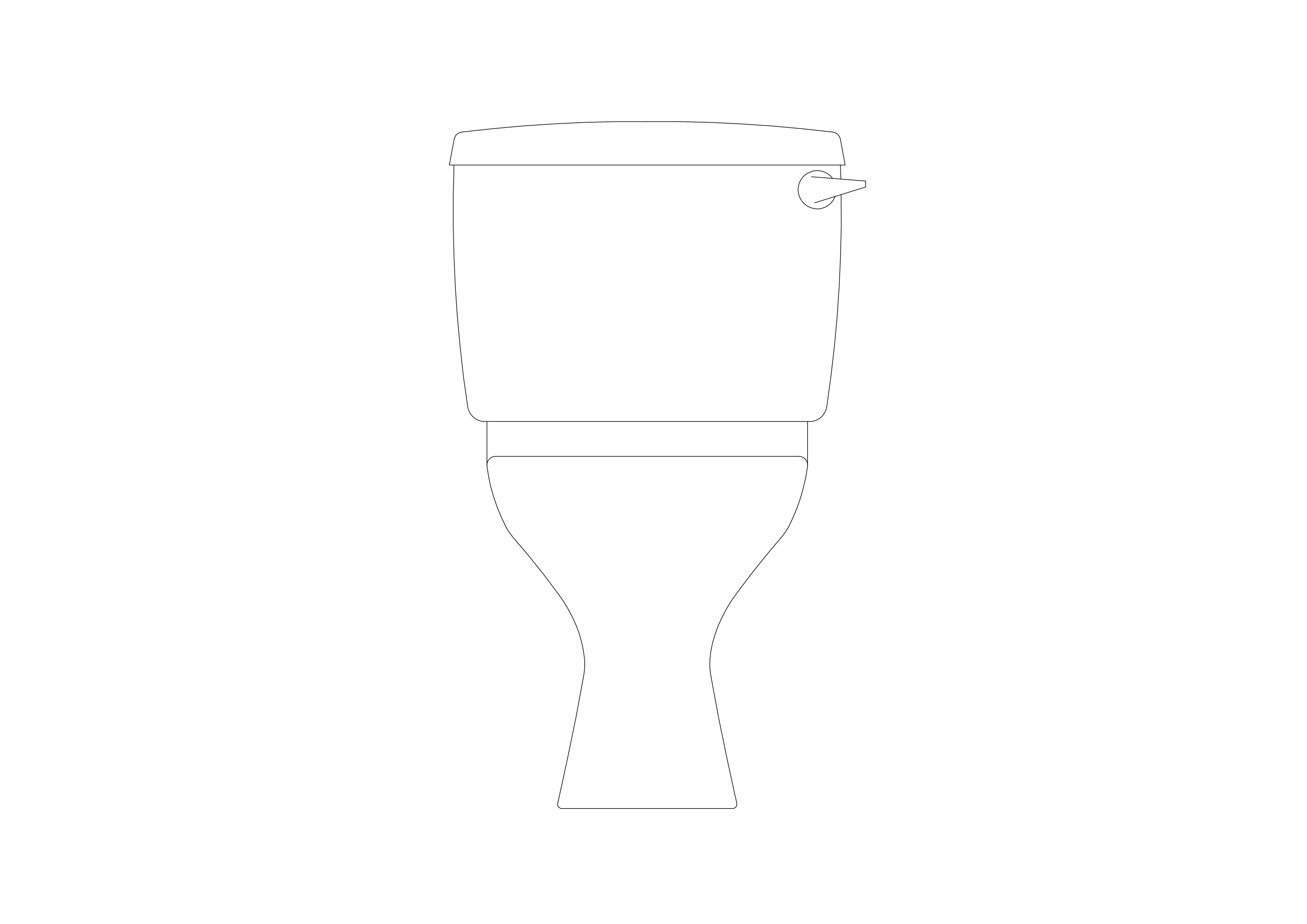 Free Toilet elevation CAD Block – DWG, DXF, PDF Format