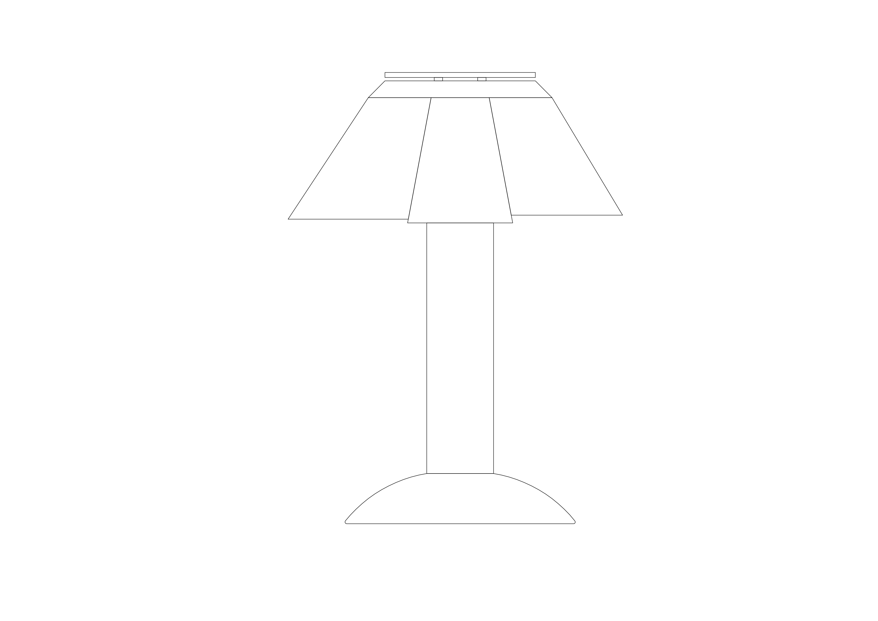 Free Table Lamp Elevation CAD Block – DWG, DXF, PDF Format