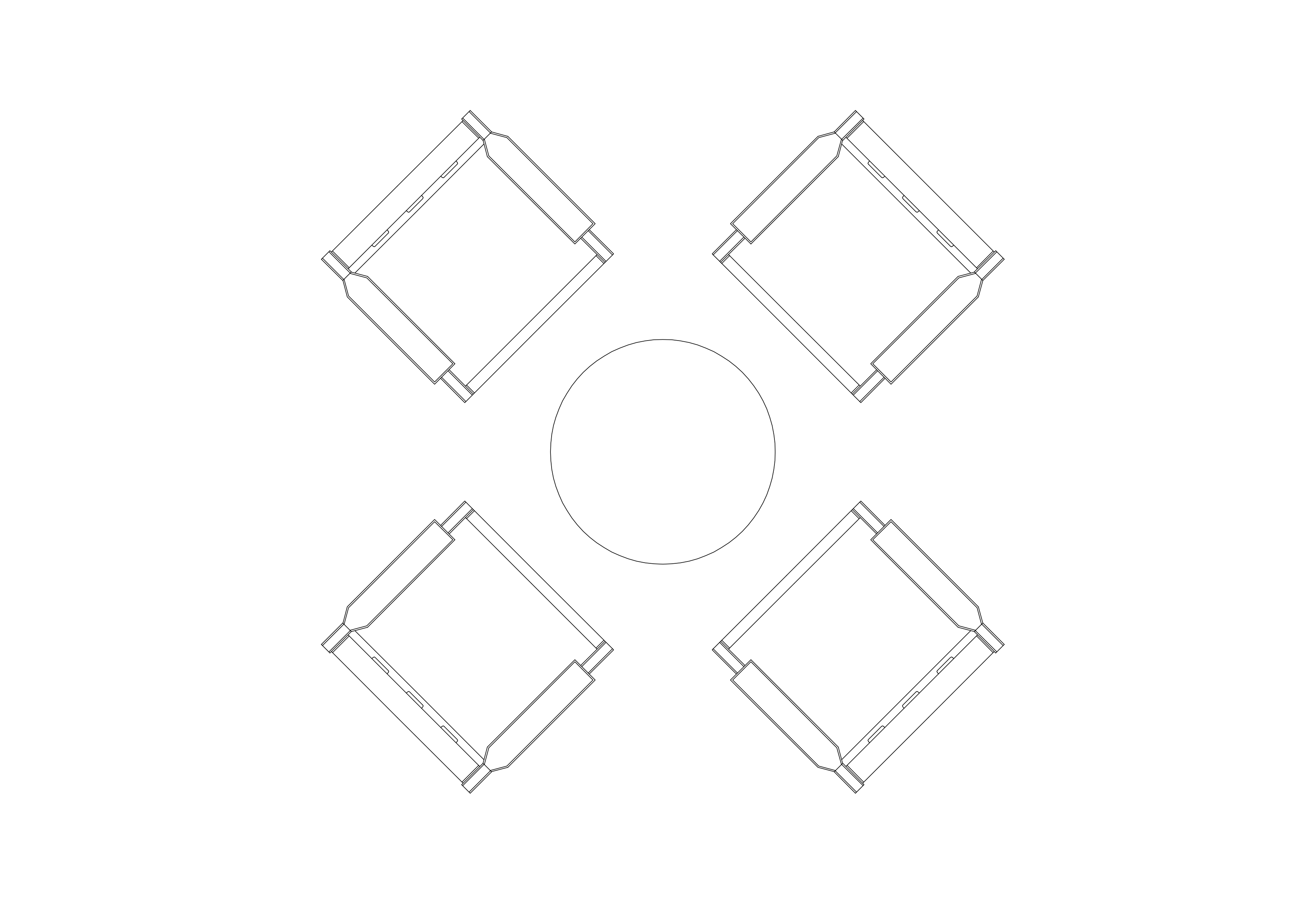 Free Chairs & table set-up CAD Block – DWG, DXF, PDF Format