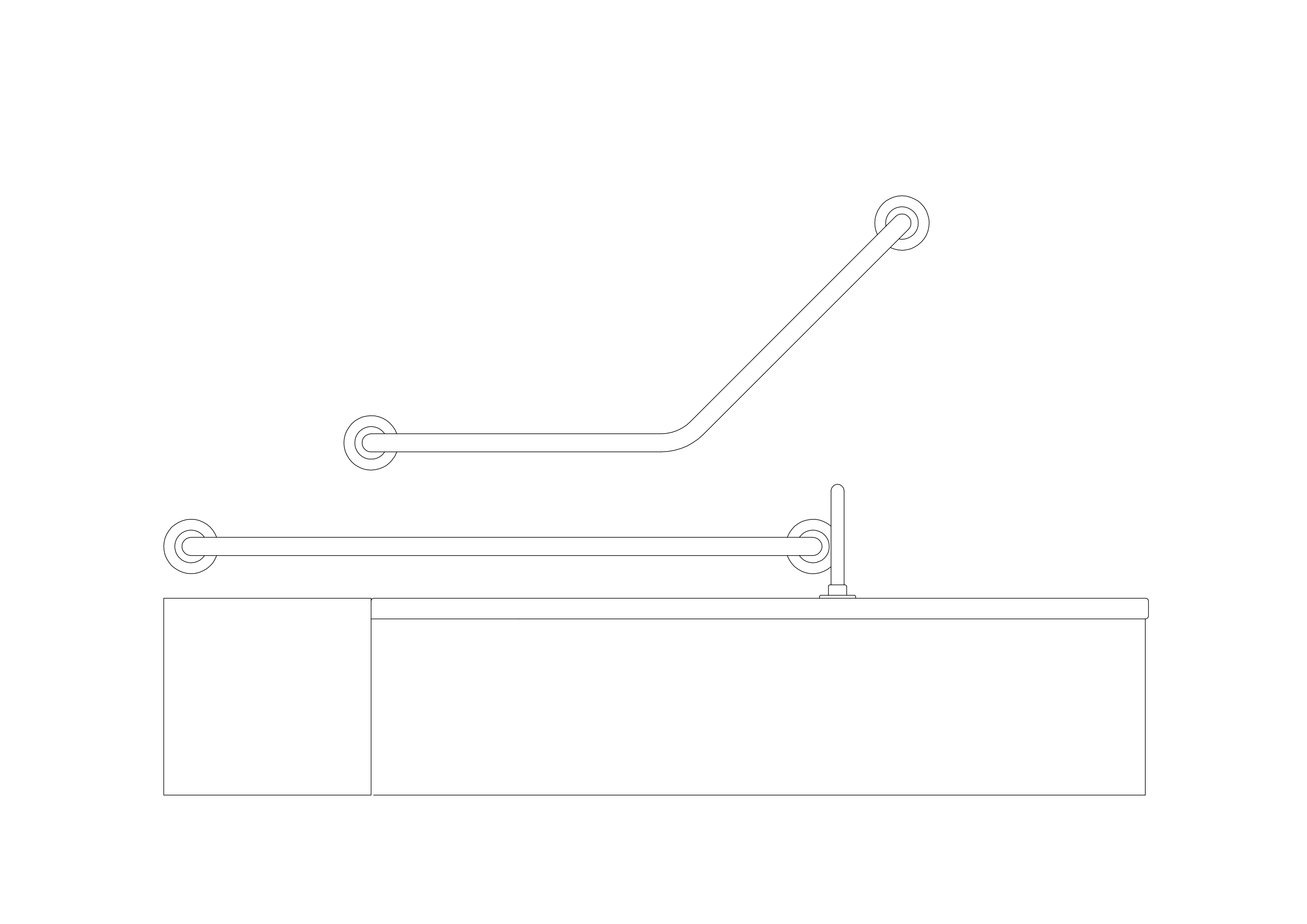 Free Accessible Bathtub Elevation CAD Block – DWG, DXF, PDF Format