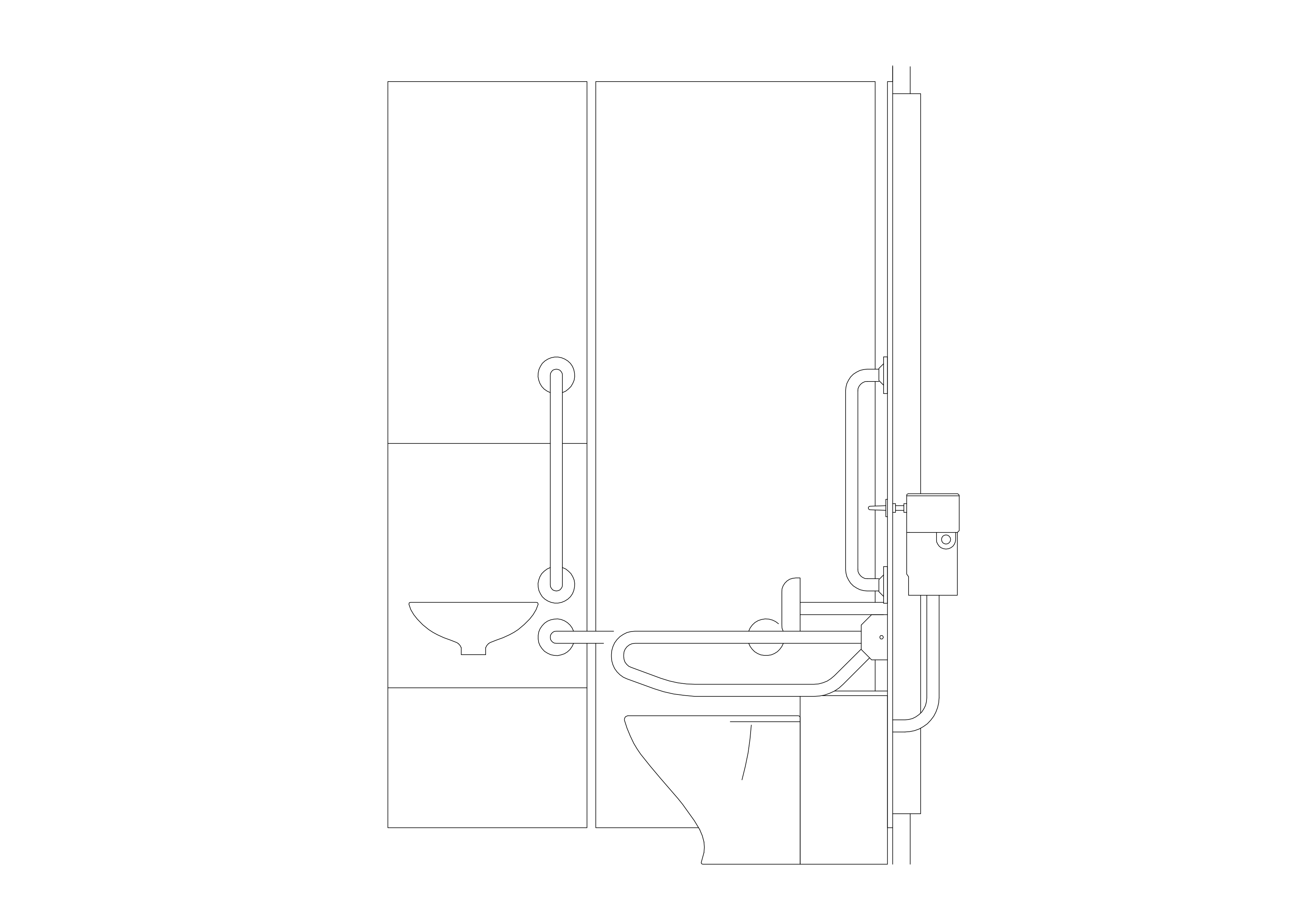 Free Accessible Toilet elevation CAD Block – DWG, DXF, PDF Format