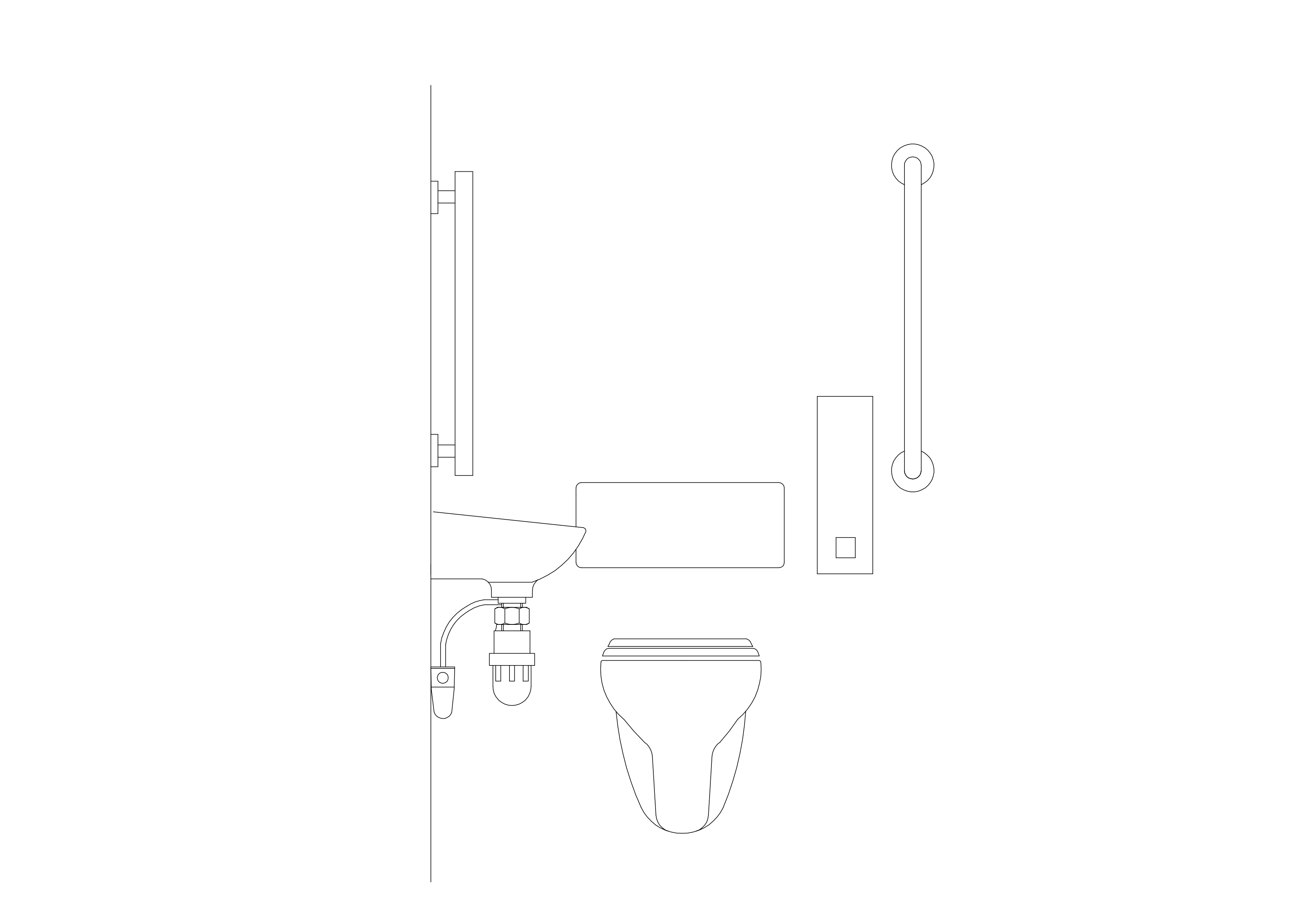 Free Accessible Toilet elevation CAD Block – DWG, DXF, PDF Format