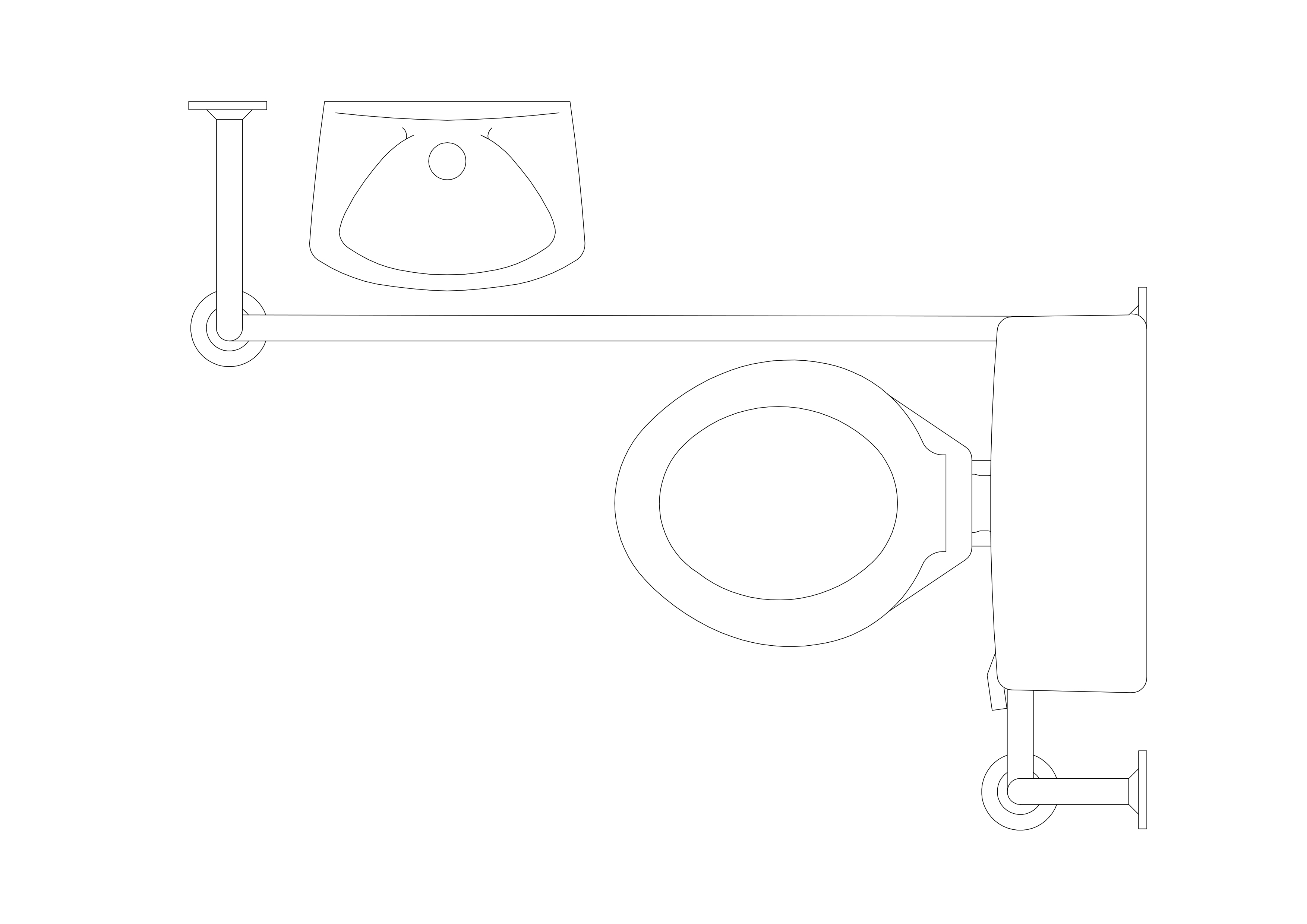 Free Accessible Toilet Top View CAD Block – DWG, DXF, PDF Format