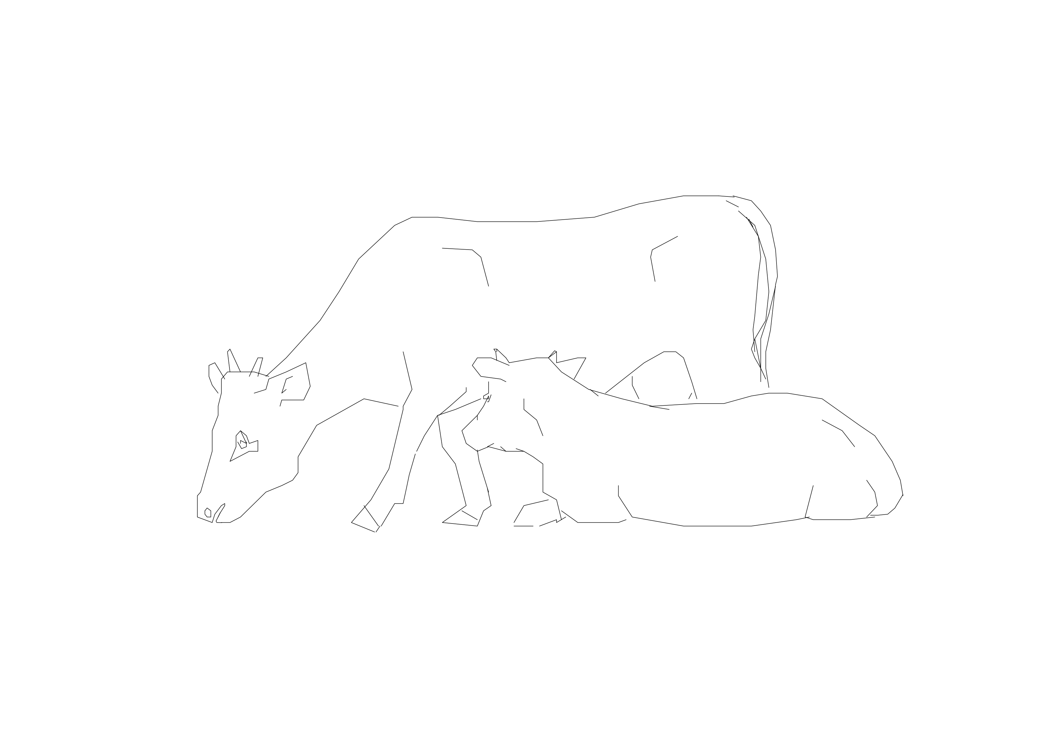 Free Cow CAD Block – DWG, DXF, PDF Format