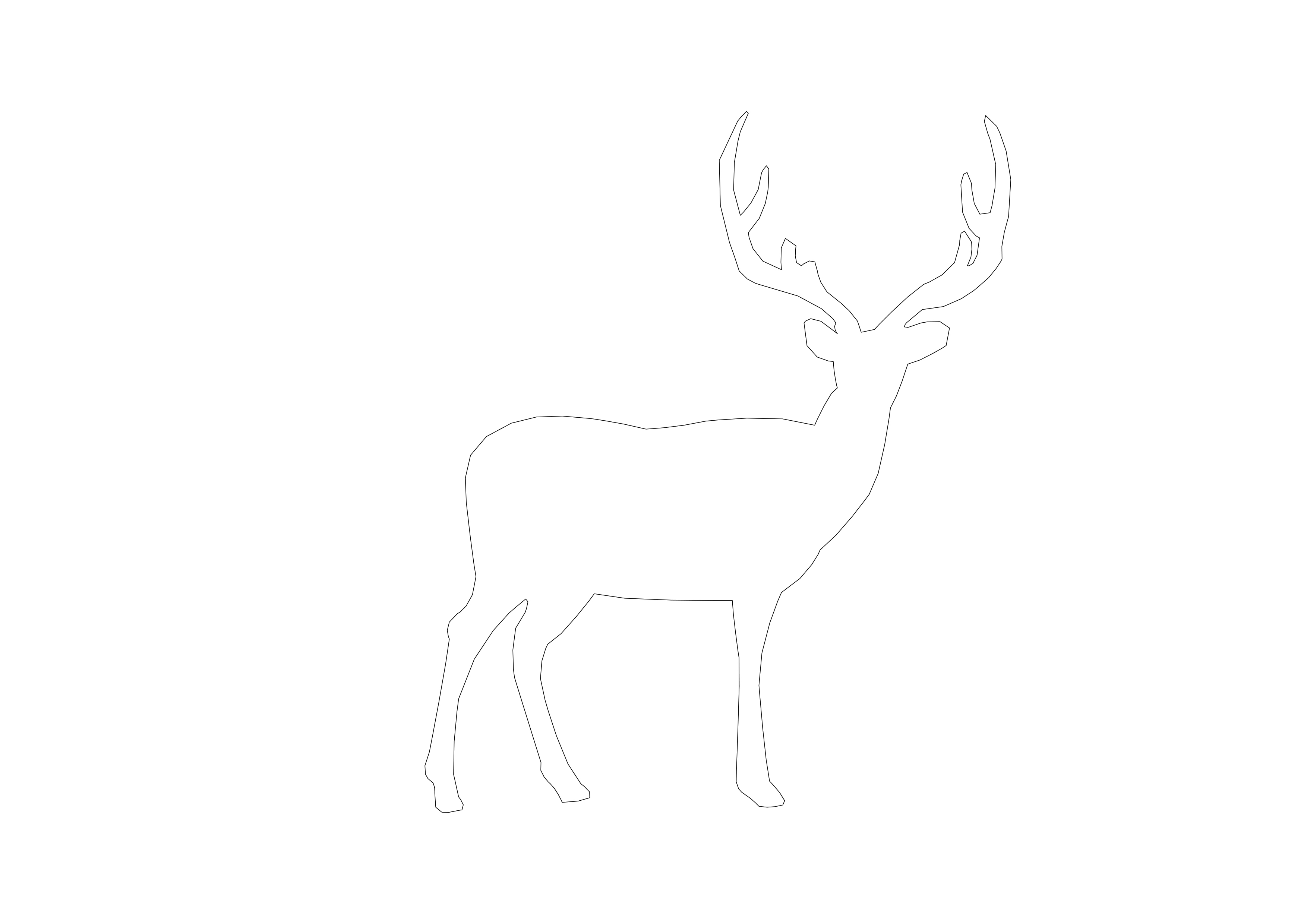 Free Deer CAD Block – DWG, DXF, PDF Format