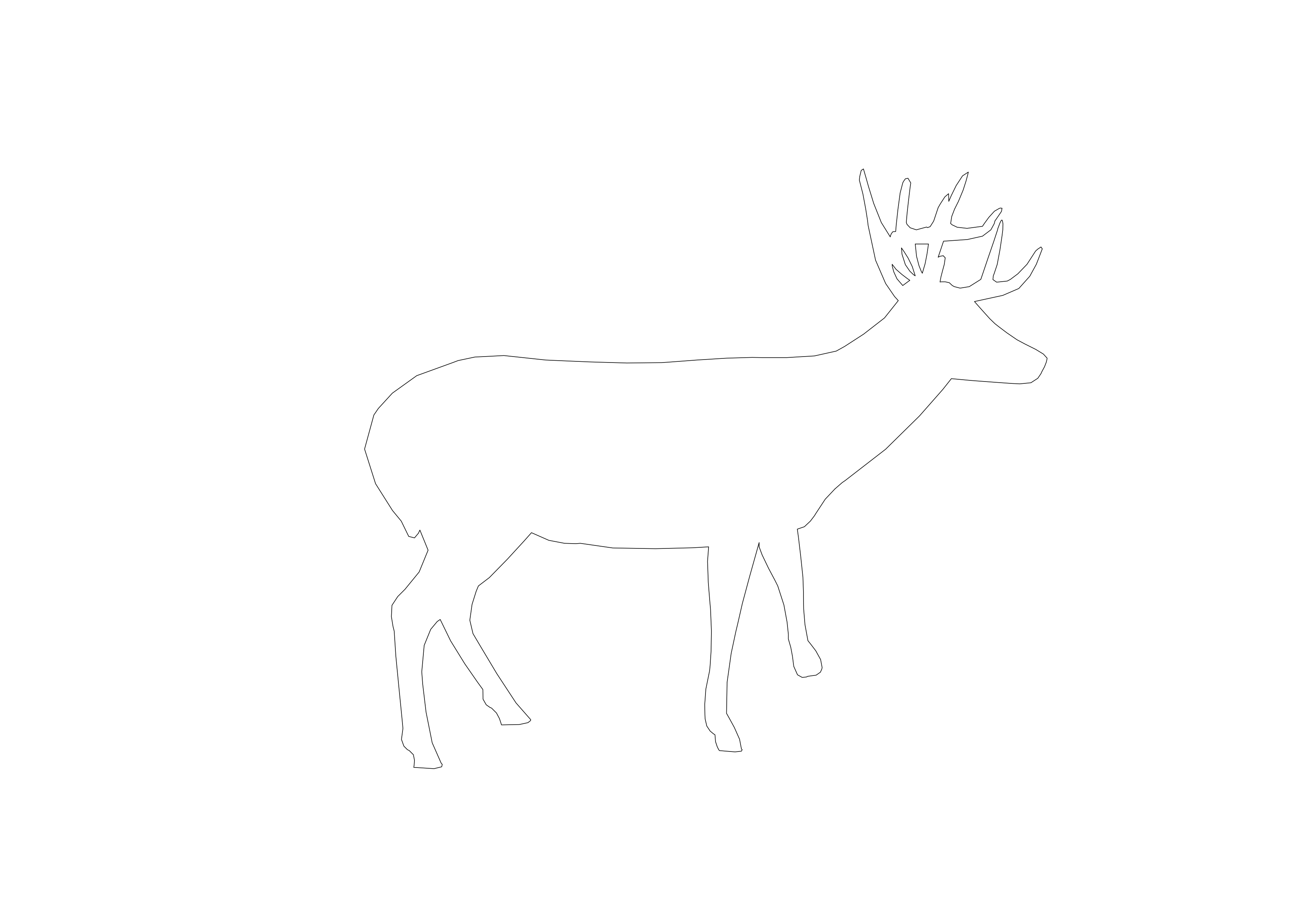 Free Deer CAD Block – DWG, DXF, PDF Format