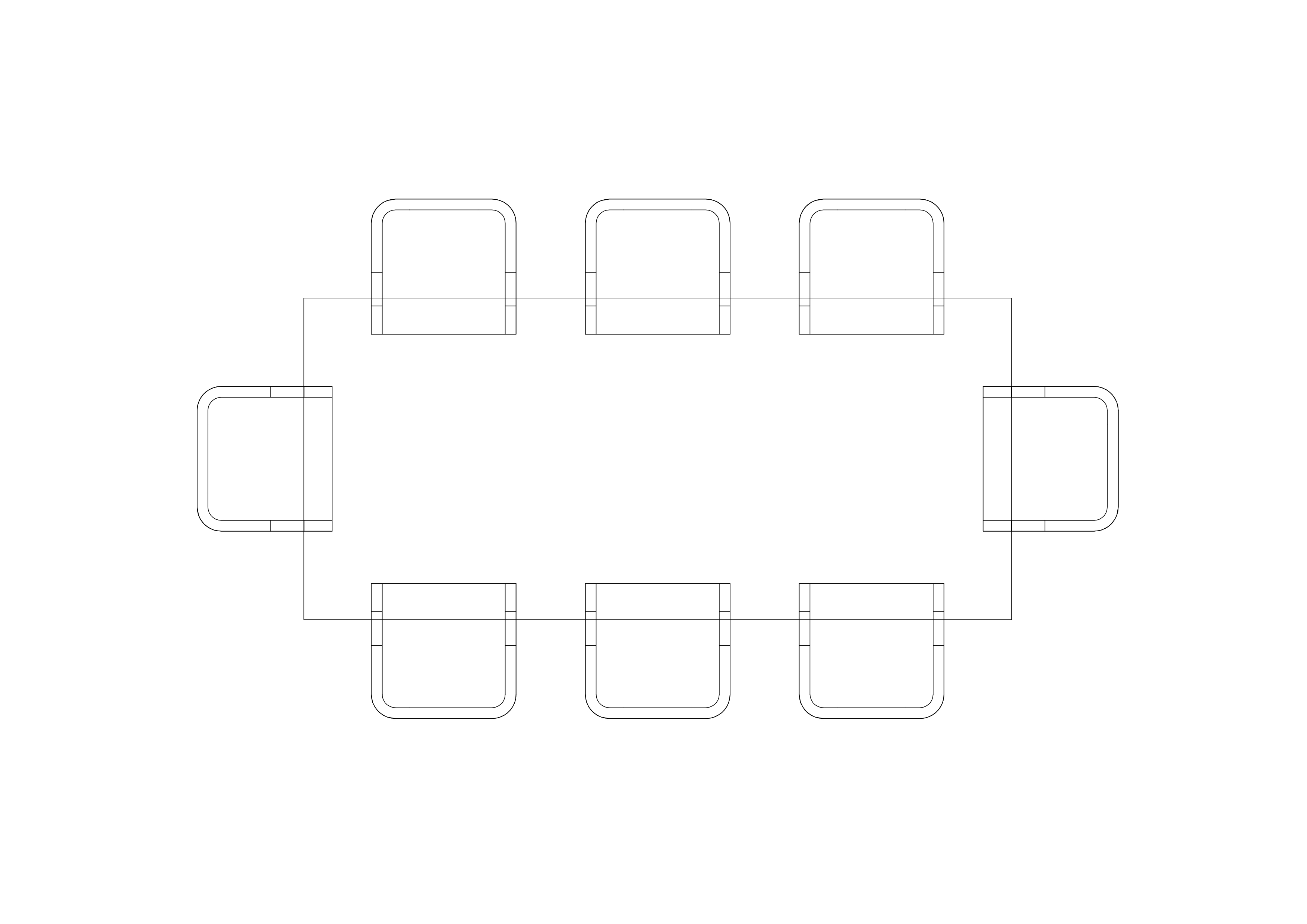 Free Dining Table and Chairs Setup CAD Block – DWG, DXF, PDF Format
