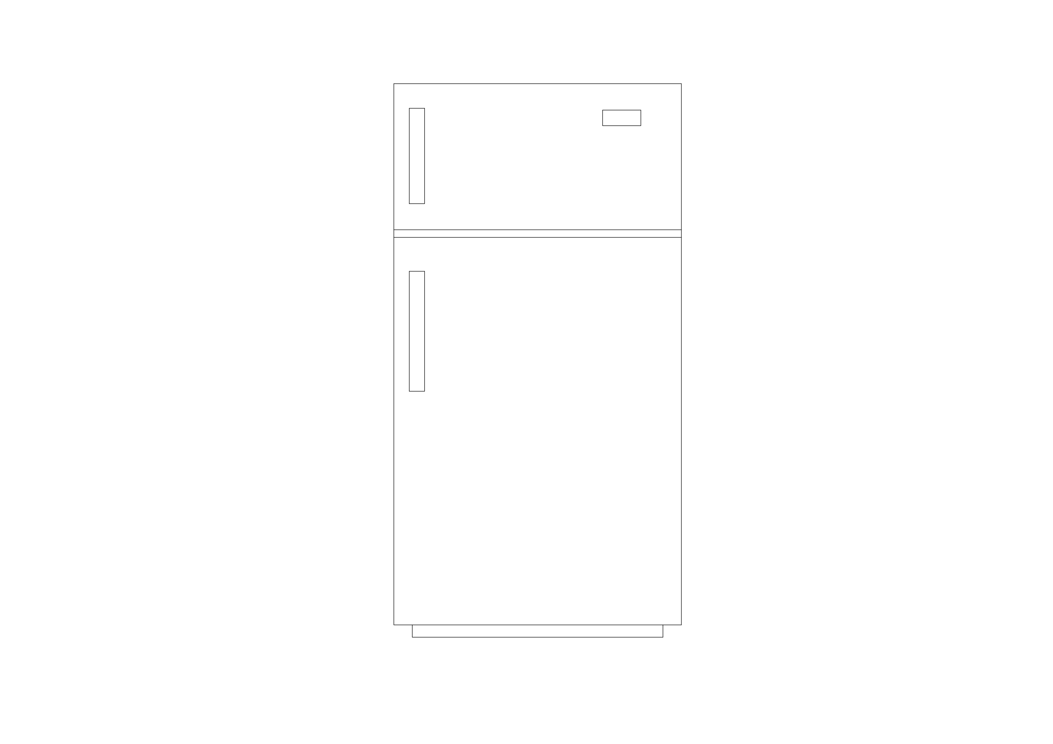 Free Fridge Elevation CAD Block – DWG, DXF, PDF Format