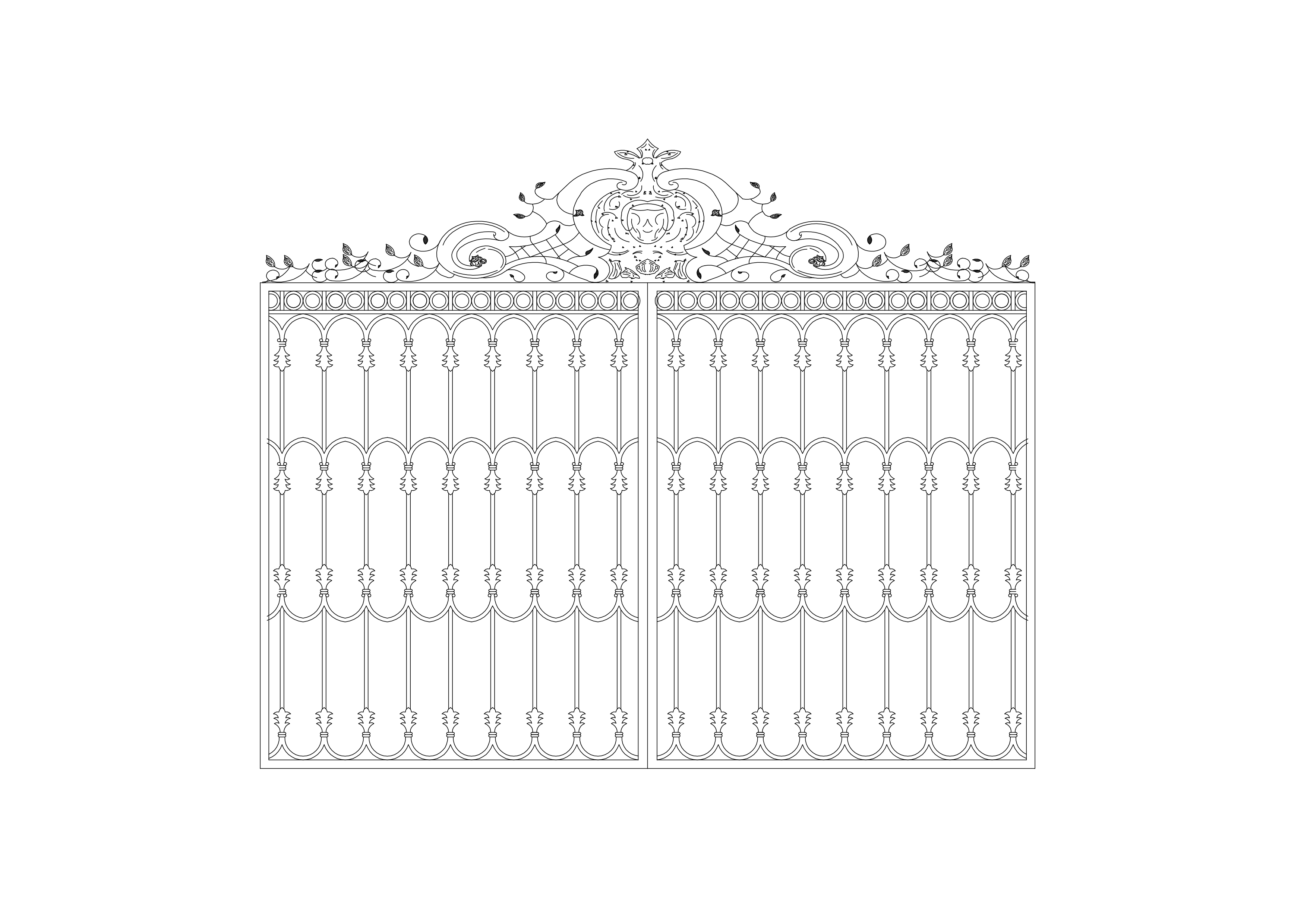 Free Metal Gate CAD Block – DWG, DXF, PDF Format