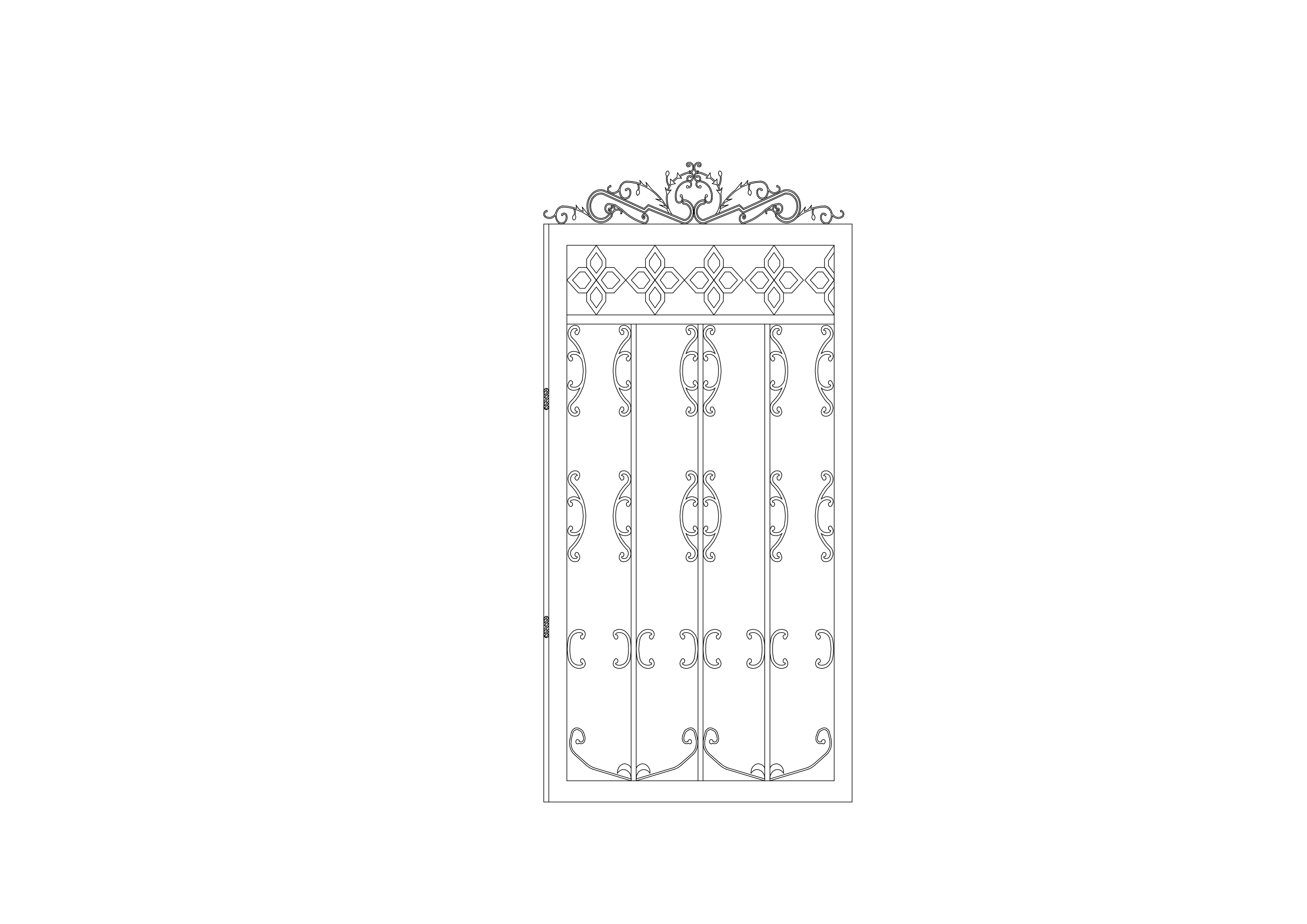 Free Metal Gate CAD Block – DWG, DXF, PDF Format