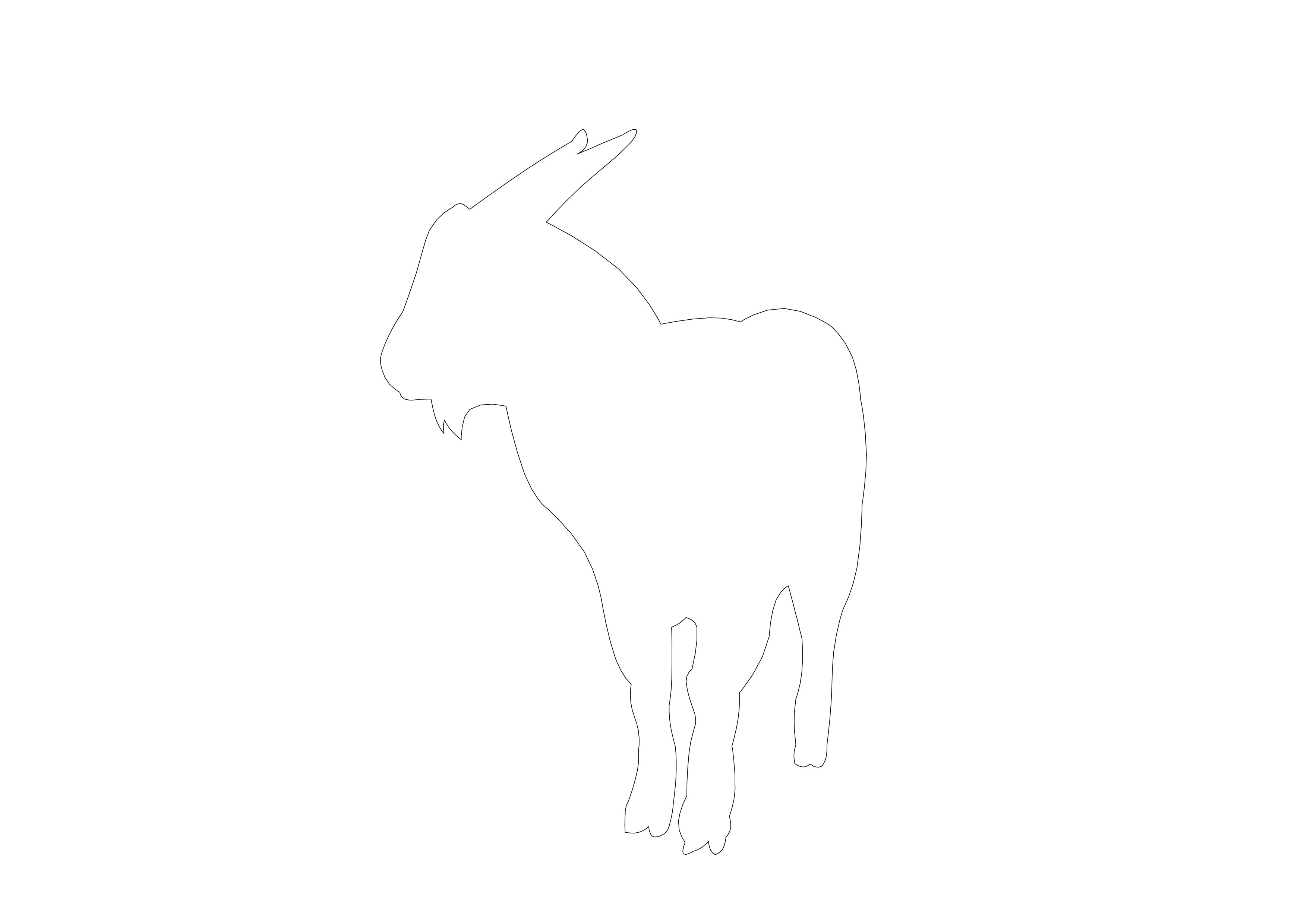Free Goat CAD Block – DWG, DXF, PDF Format