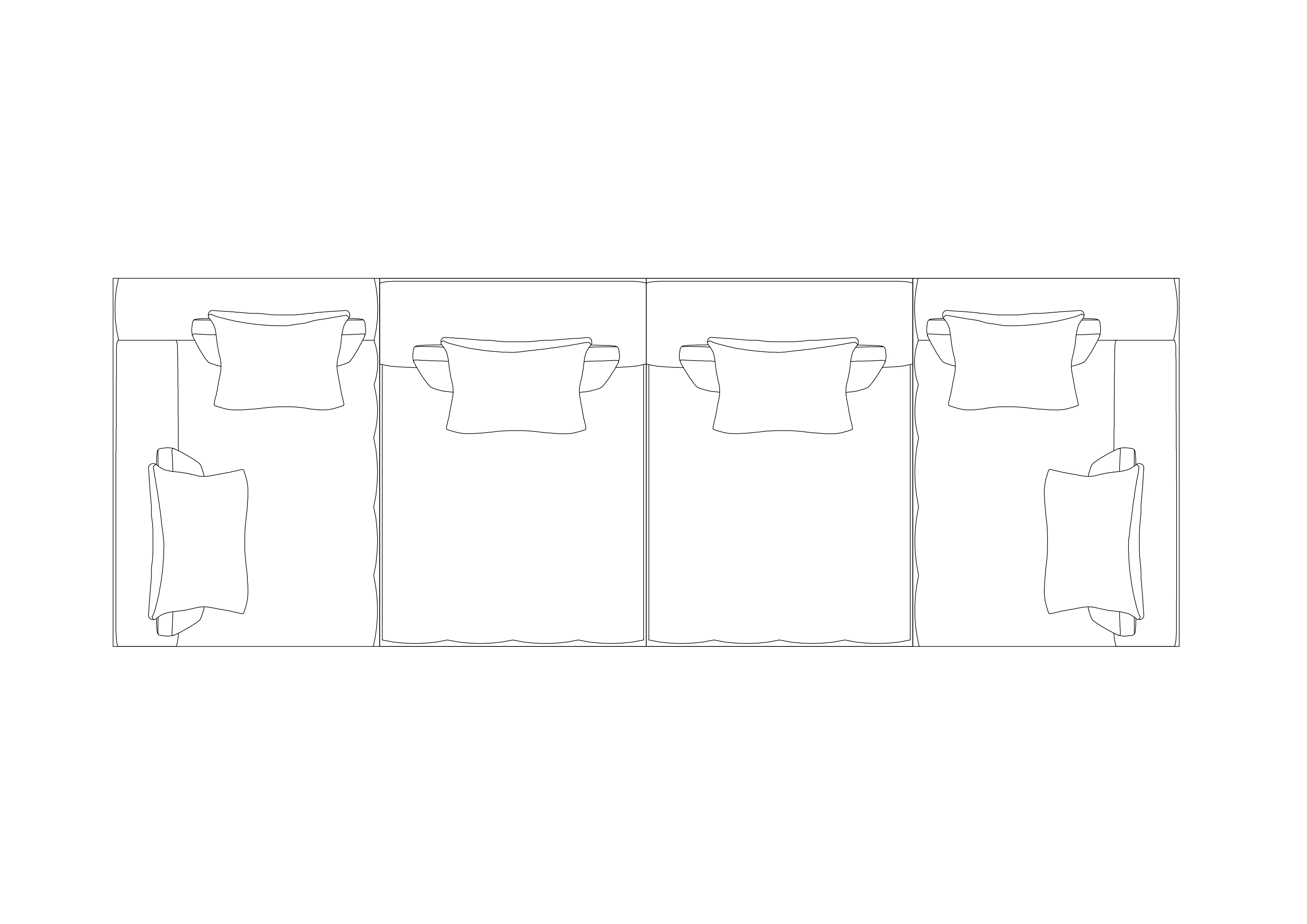 Free Sofa Top View CAD Block – DWG, DXF, PDF Format