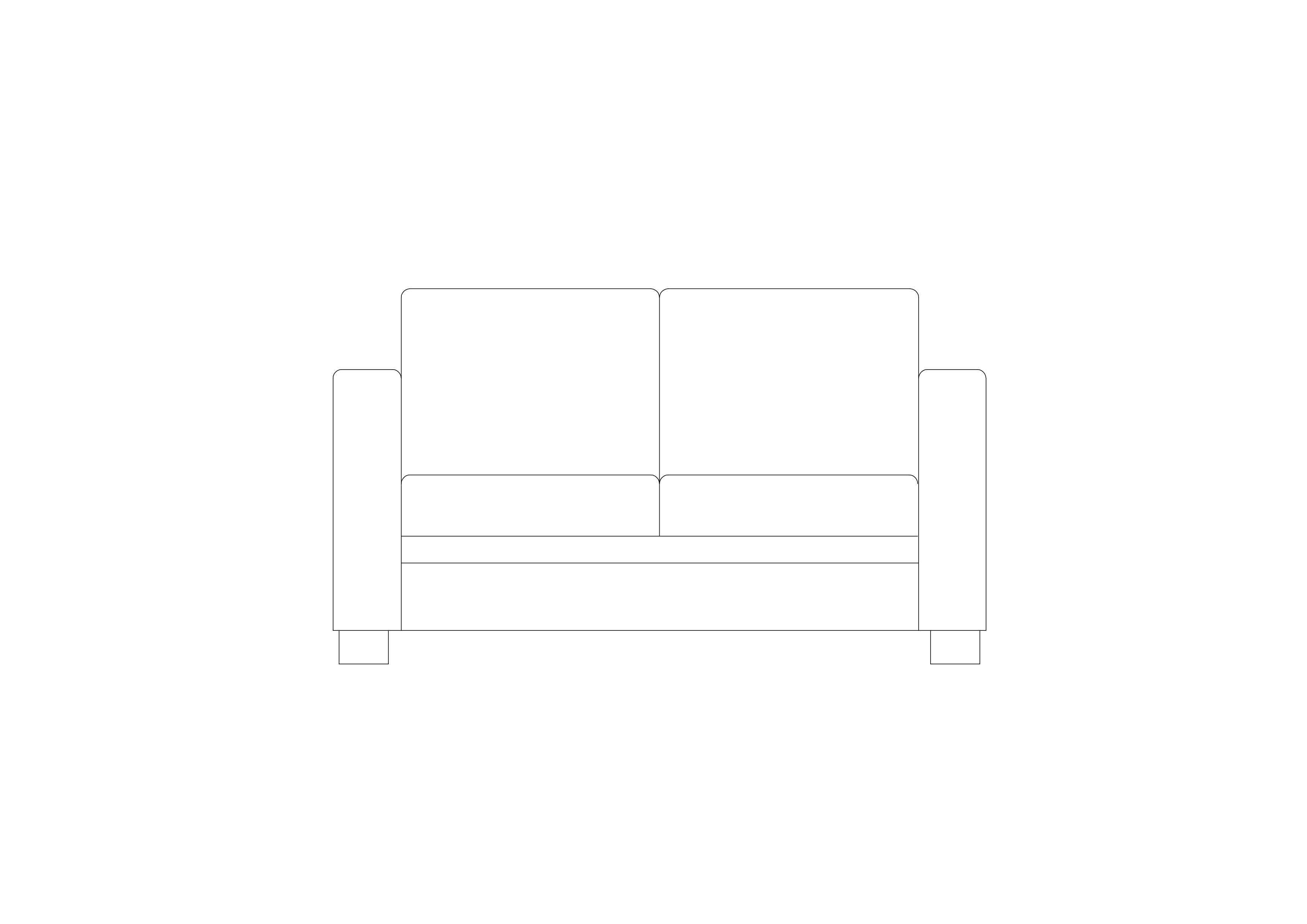 Free Sofa Elevation CAD Block – DWG, DXF, PDF Format