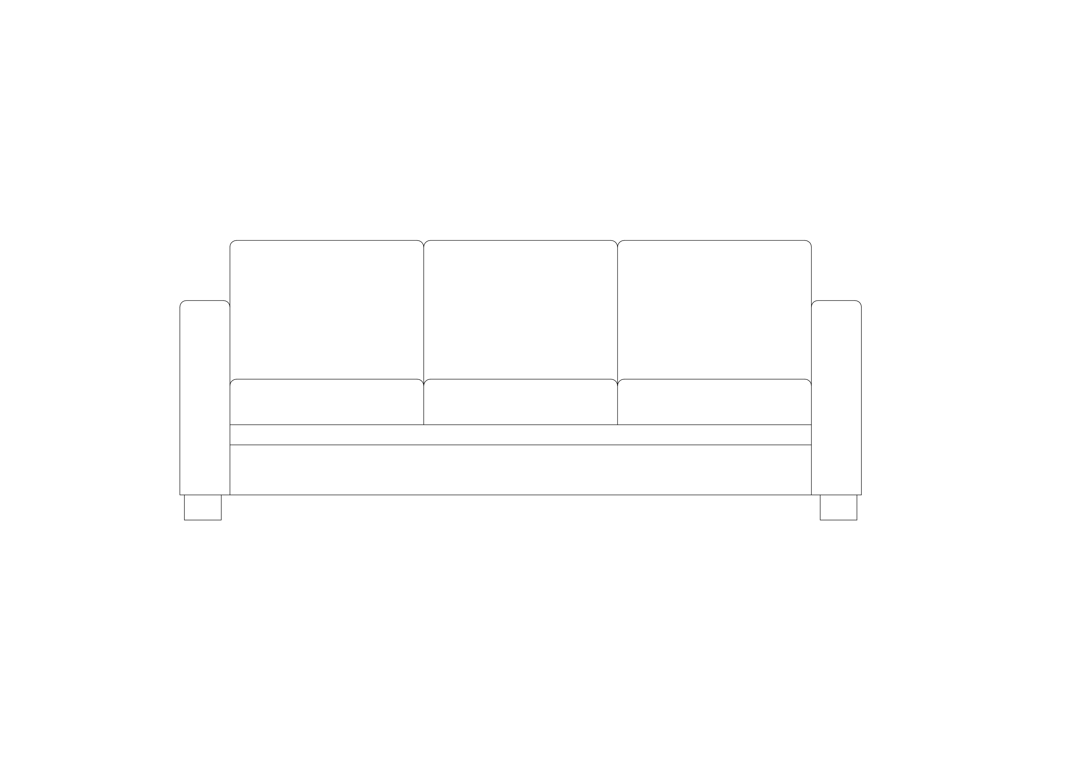 Free Sofa Elevation CAD Block – DWG, DXF, PDF Format