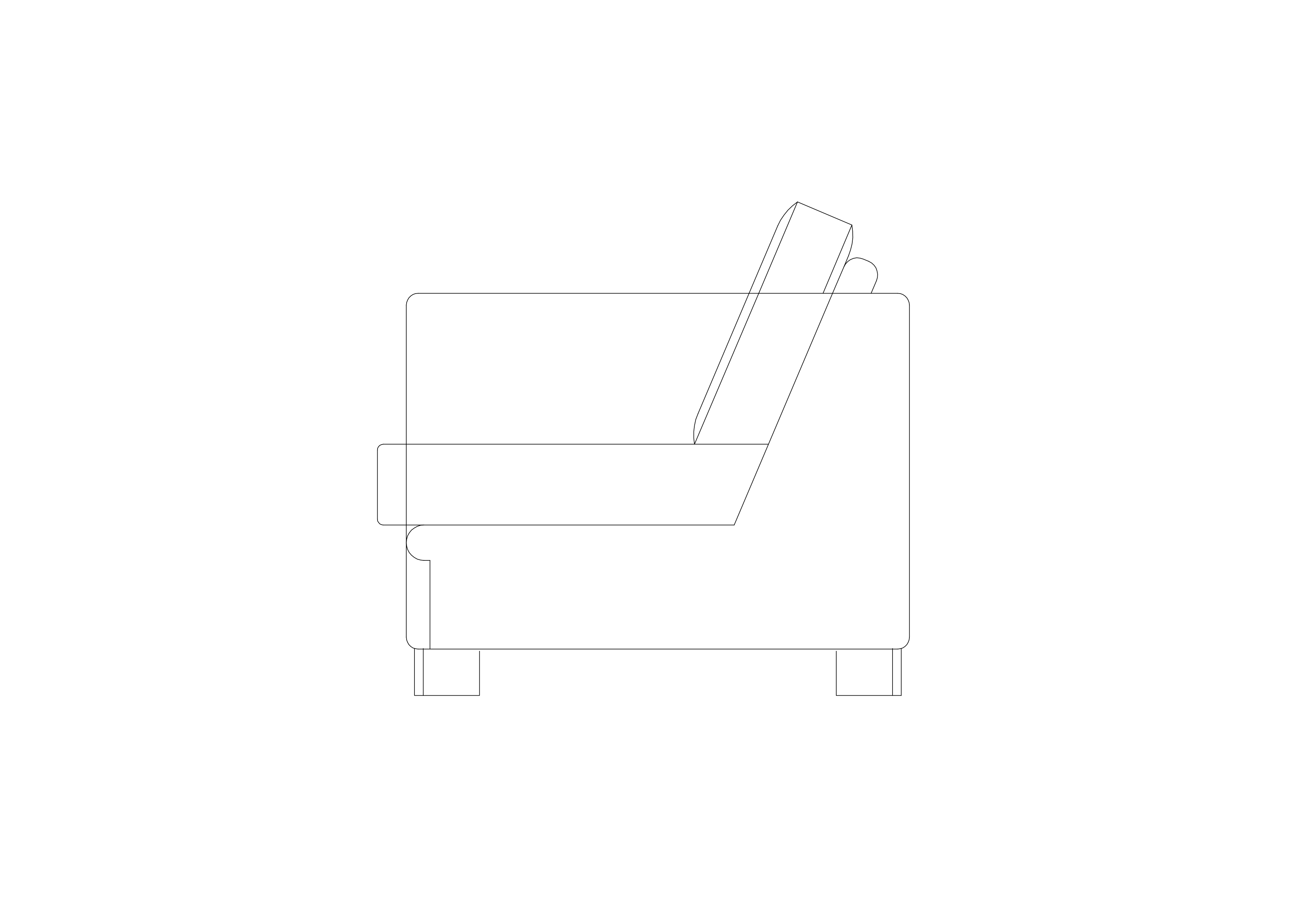 Free Sofa Elevation CAD Block – DWG, DXF, PDF Format